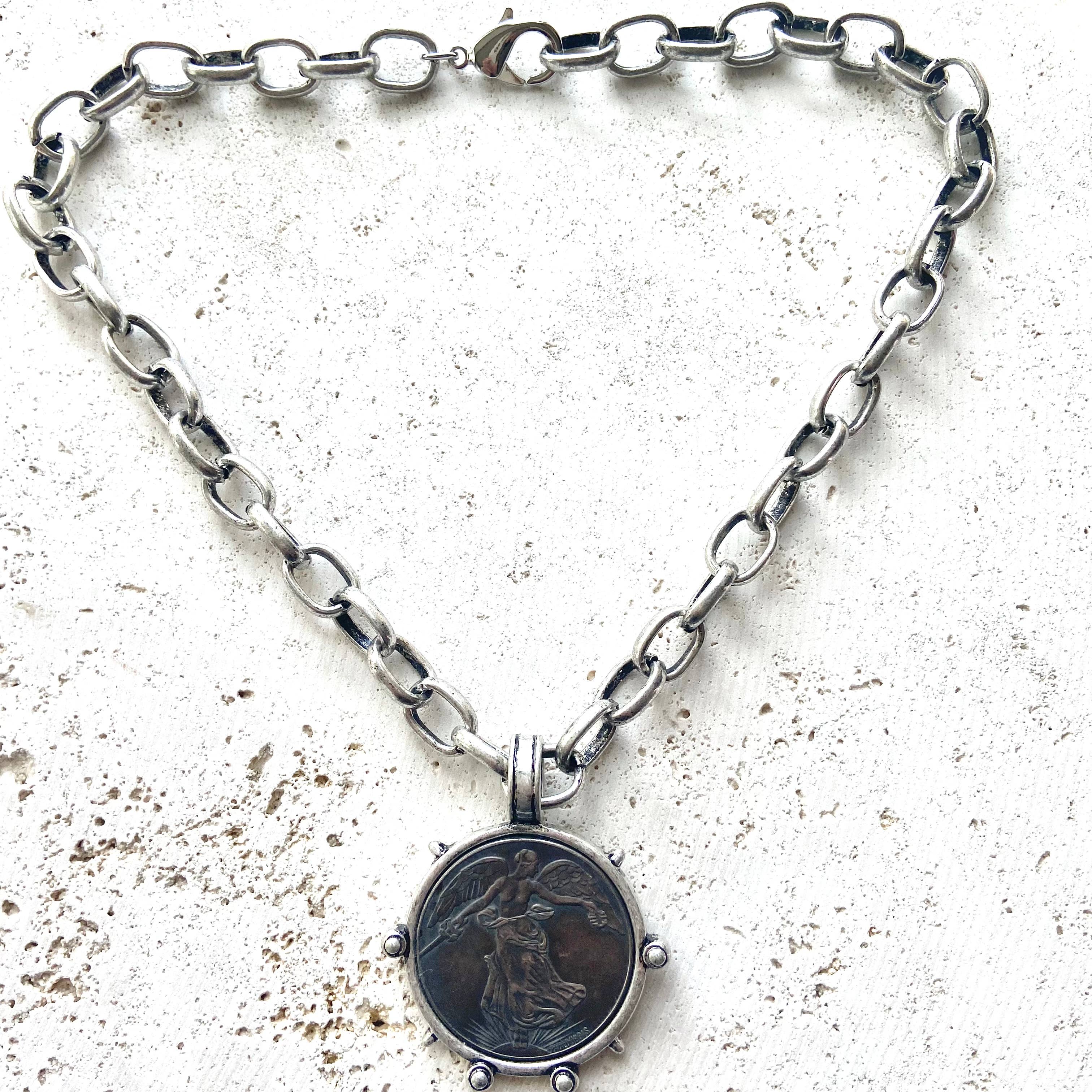 French Angel Coin Necklace - Image 8