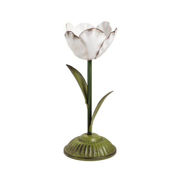 Medium Metal Flower Taper Holder