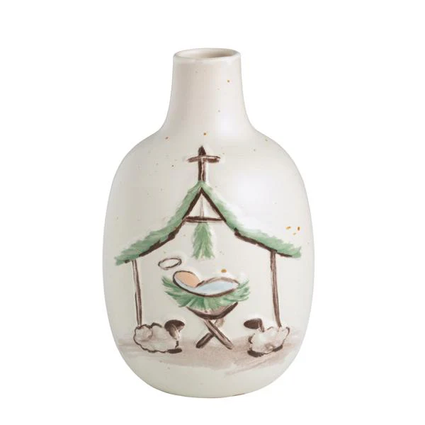 Large Nativity Bud Vase