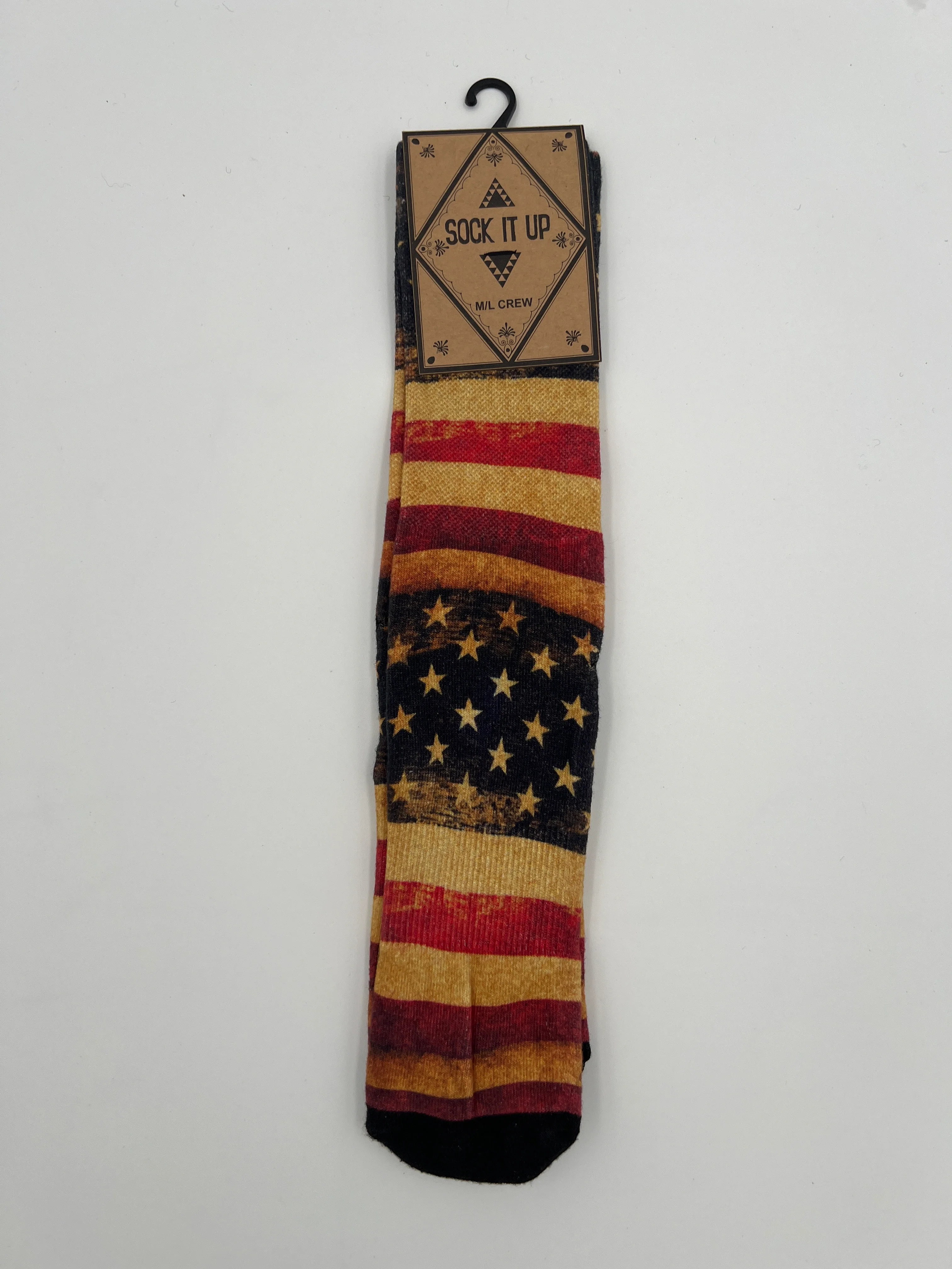 Men's 360 Printed Crew Socks-Born on the 4th of July