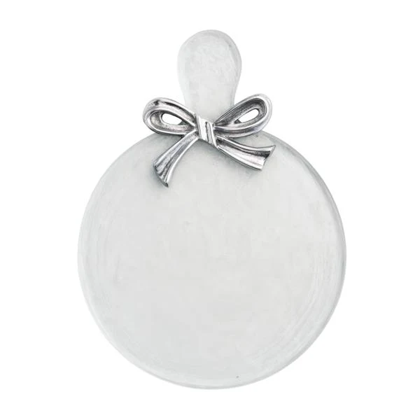 Metal Bow Round Glass Board