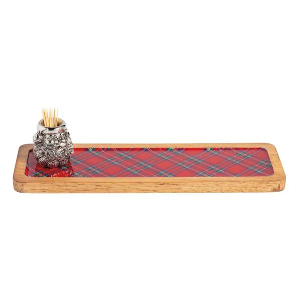 Metal Santa Toothpick Tray Set