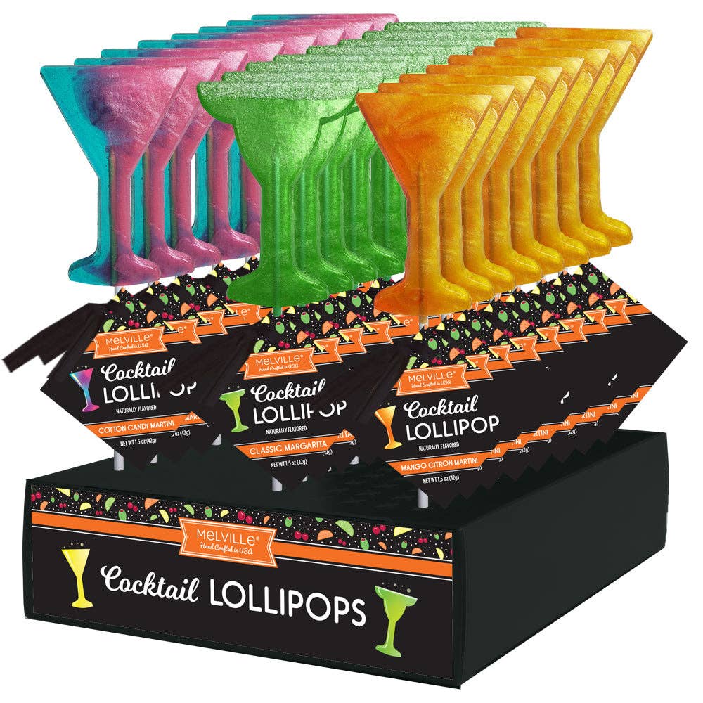 Mini Cocktails Hard Candy Lollipops - Assorted - Image 2