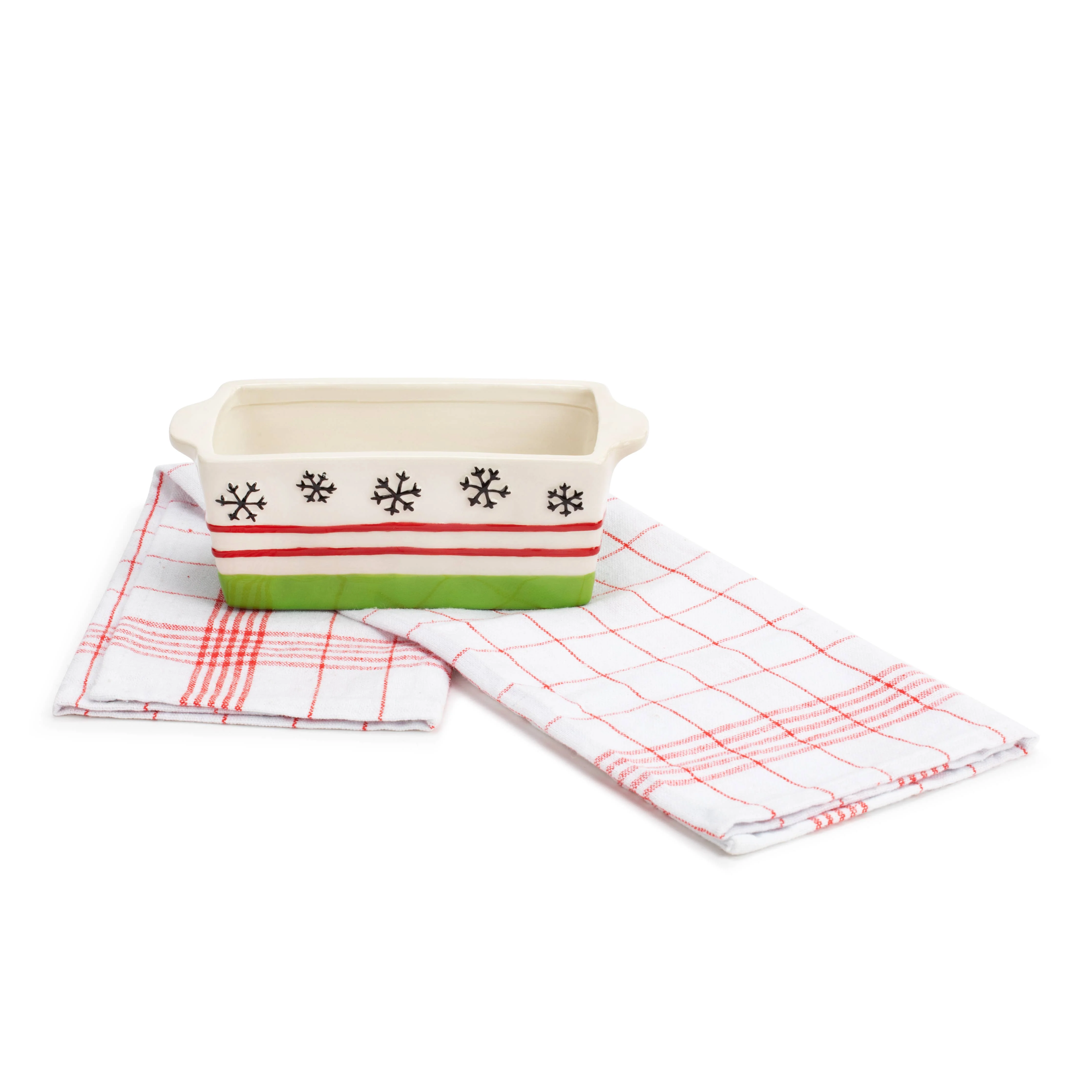 Mini Loaf Pan w/ Towel Snowflakes - Image 2