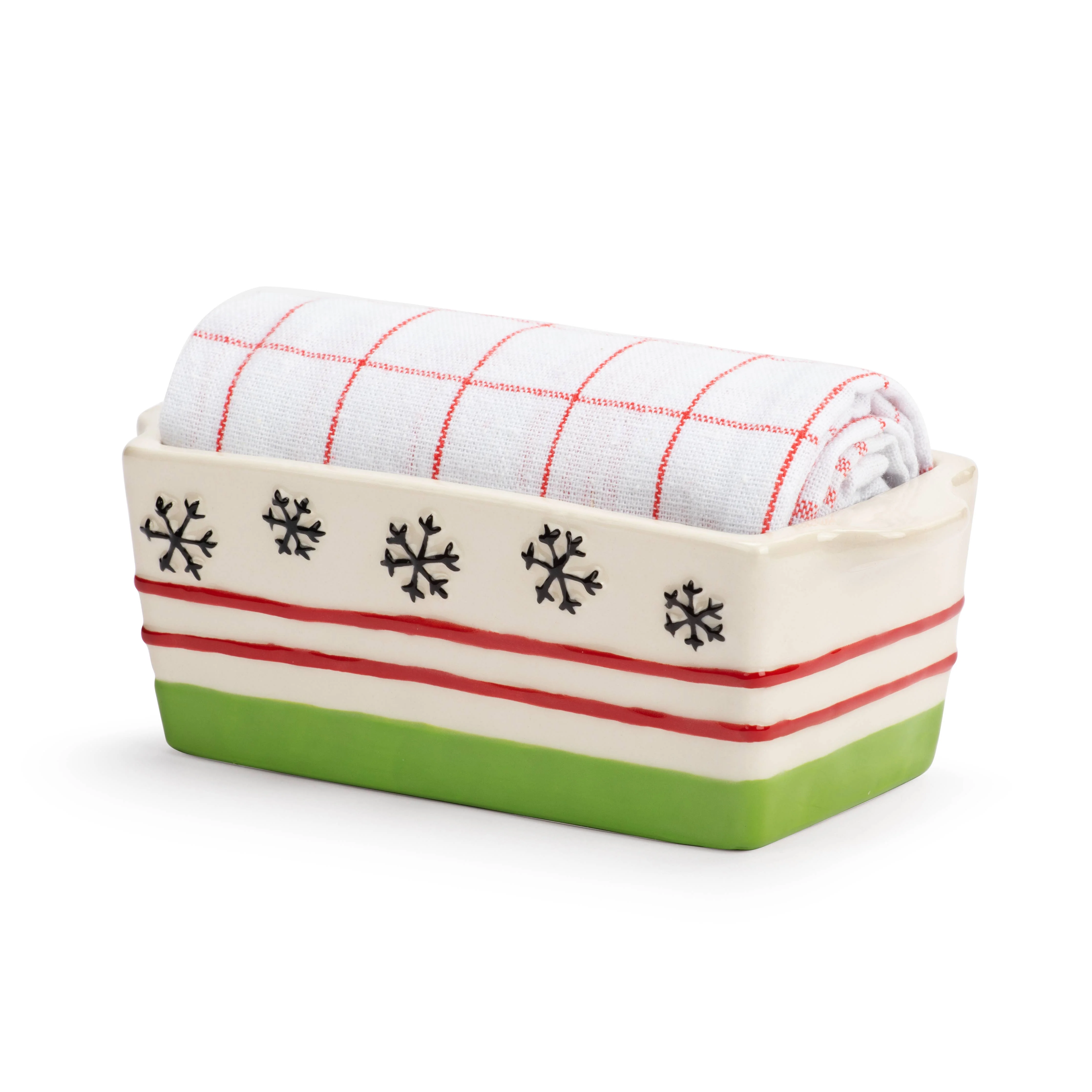 Mini Loaf Pan w/ Towel Snowflakes - Image 3