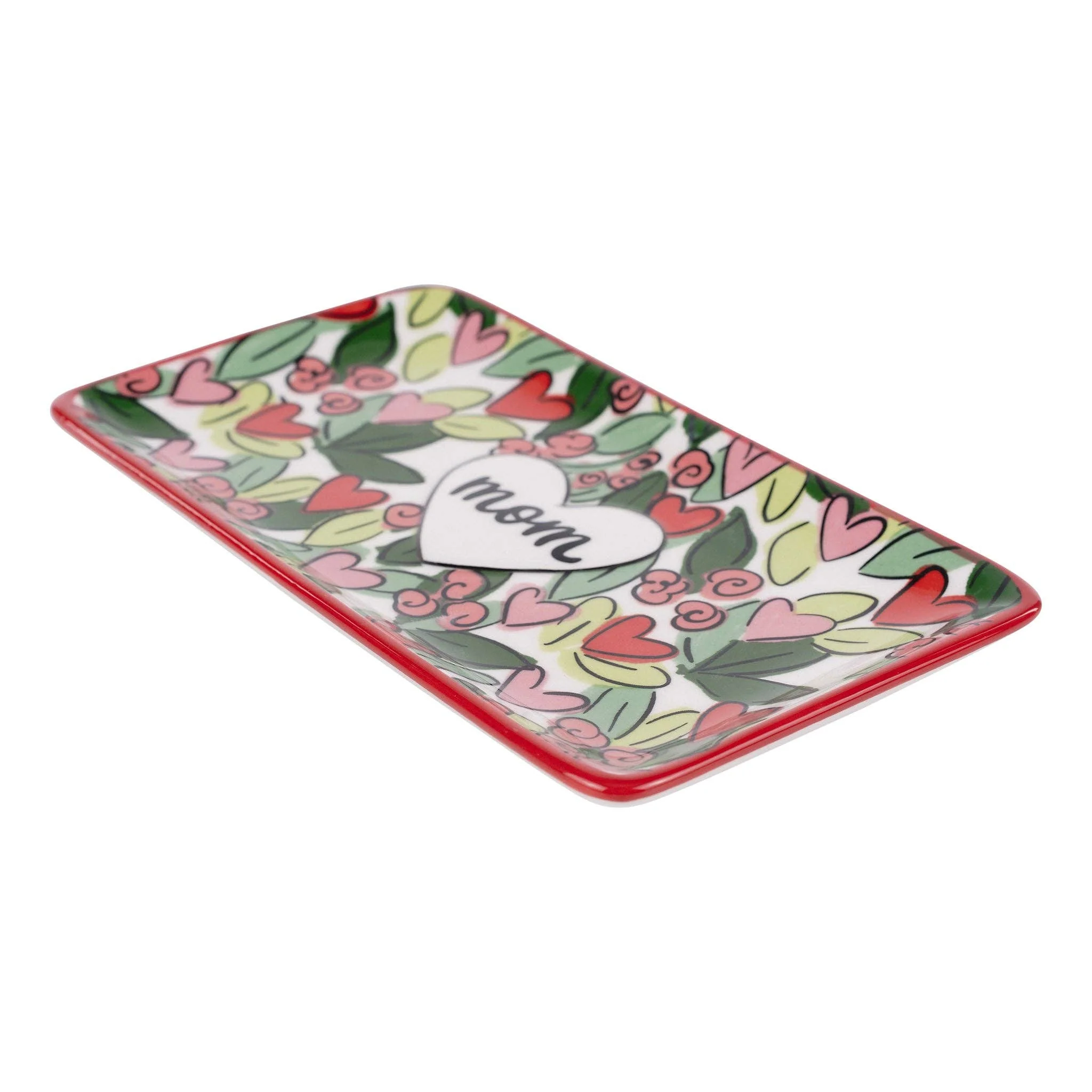 Mom Hearts & Flowers Trinket Tray - Image 2