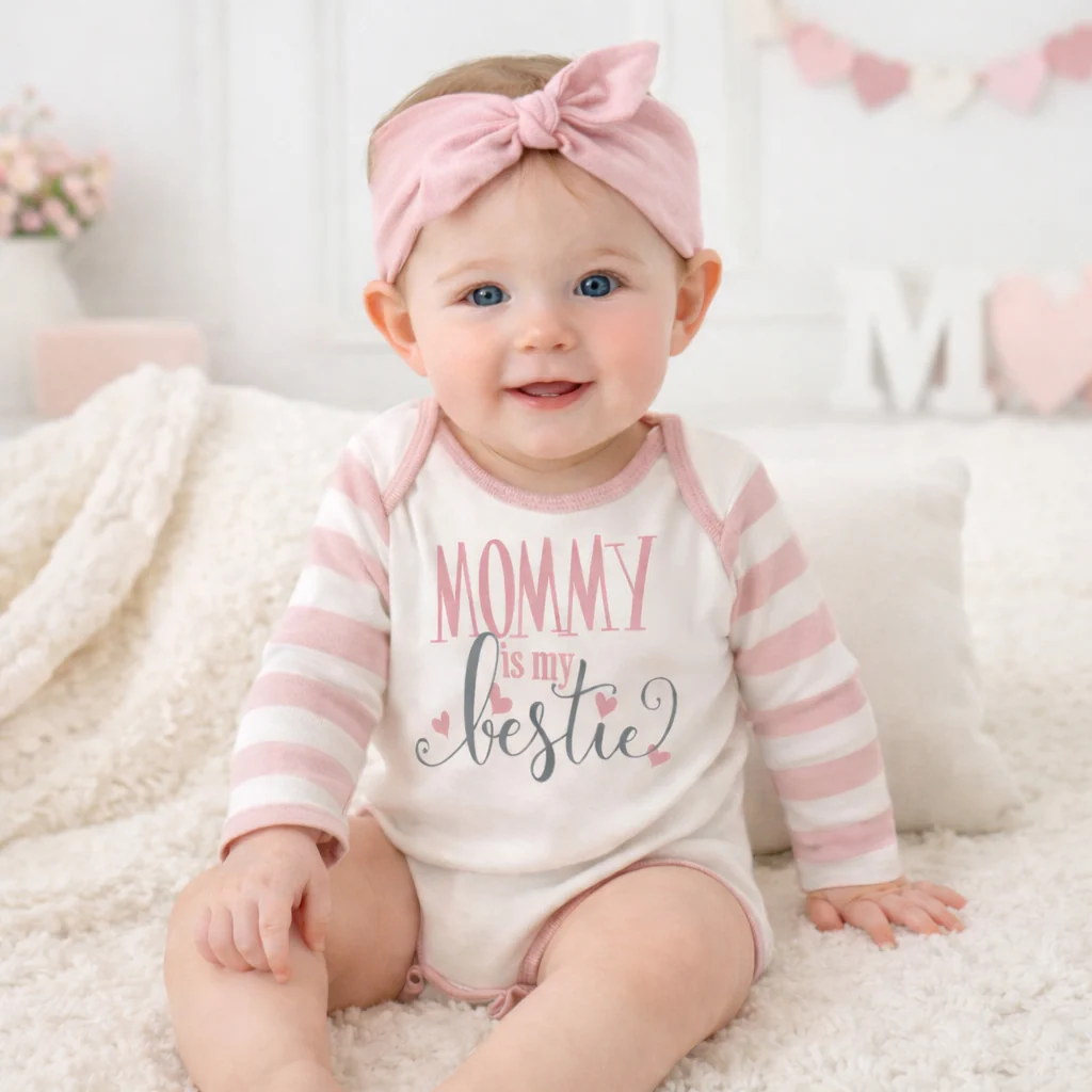 Mommy Is My Bestie Baby Bodysuit - Image 2