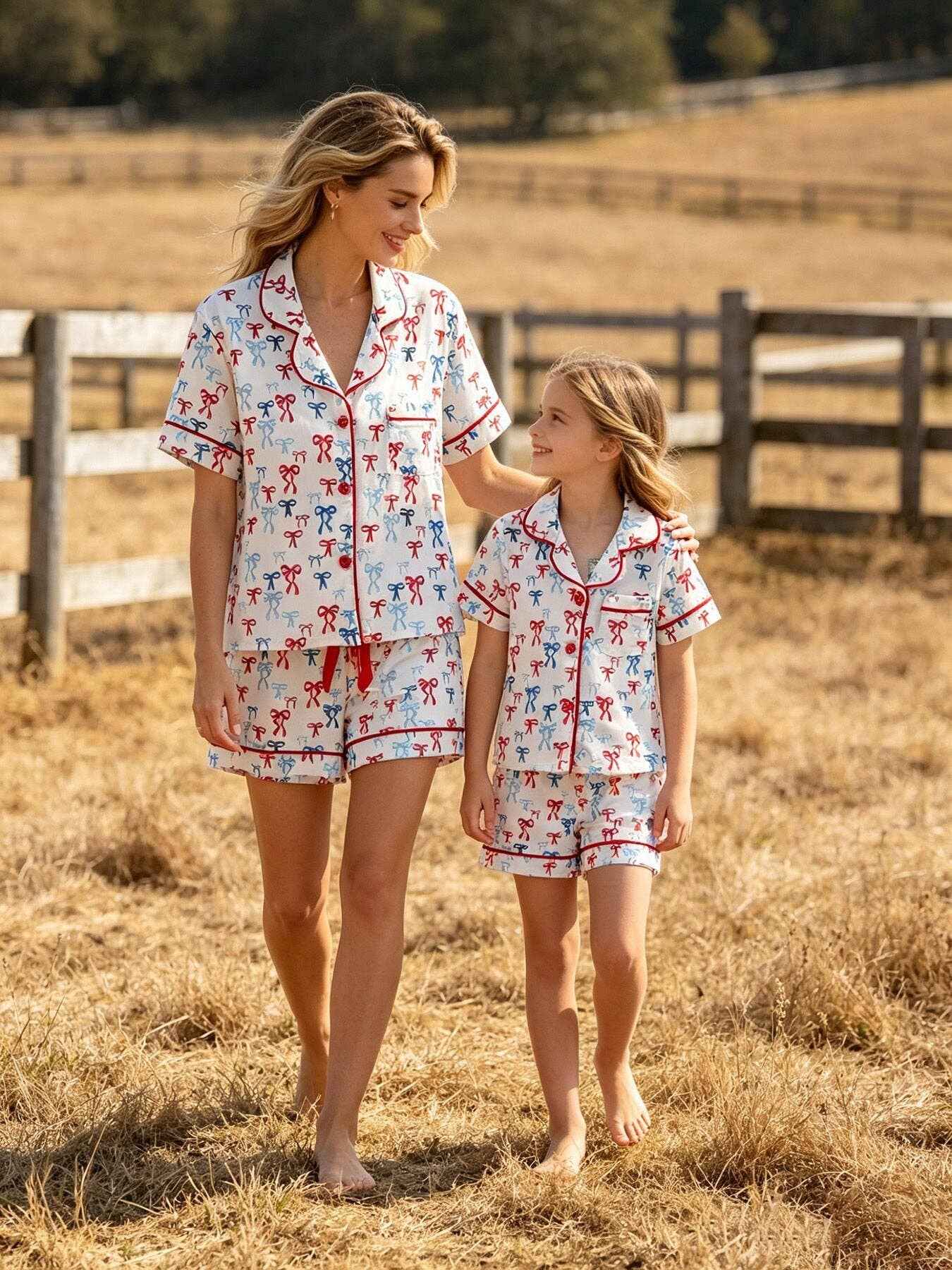 Mommy & Me 4th of july Print Pajama Set: 6 / KIDS - Image 2