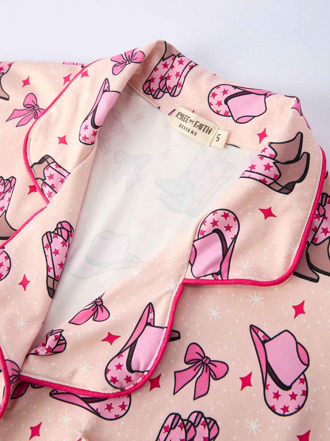 Mommy & Me Western Print Ruffle Pajama Set / 2Y - Image 2