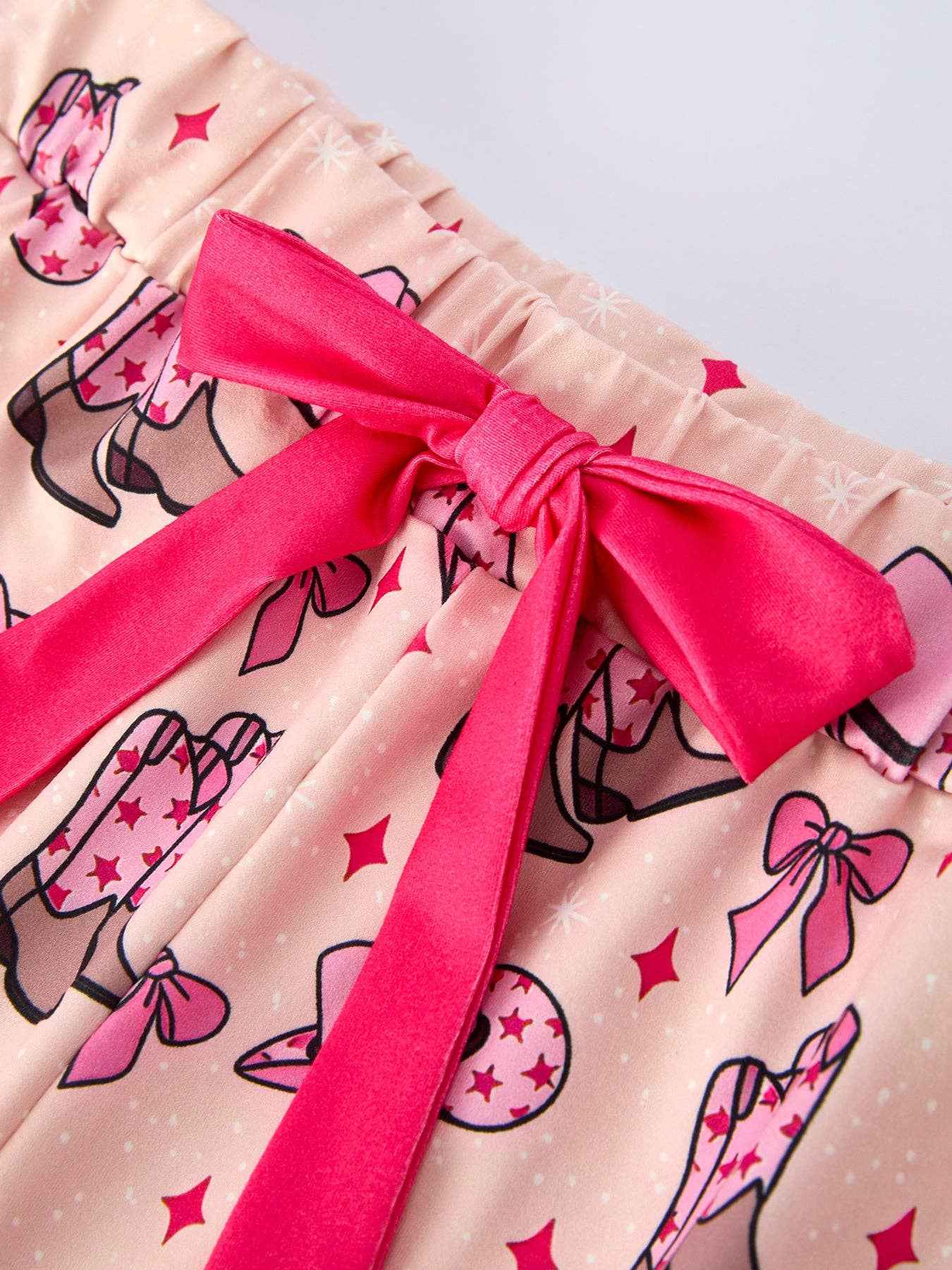 Mommy & Me Western Print Ruffle Pajama Set / 2Y - Image 4