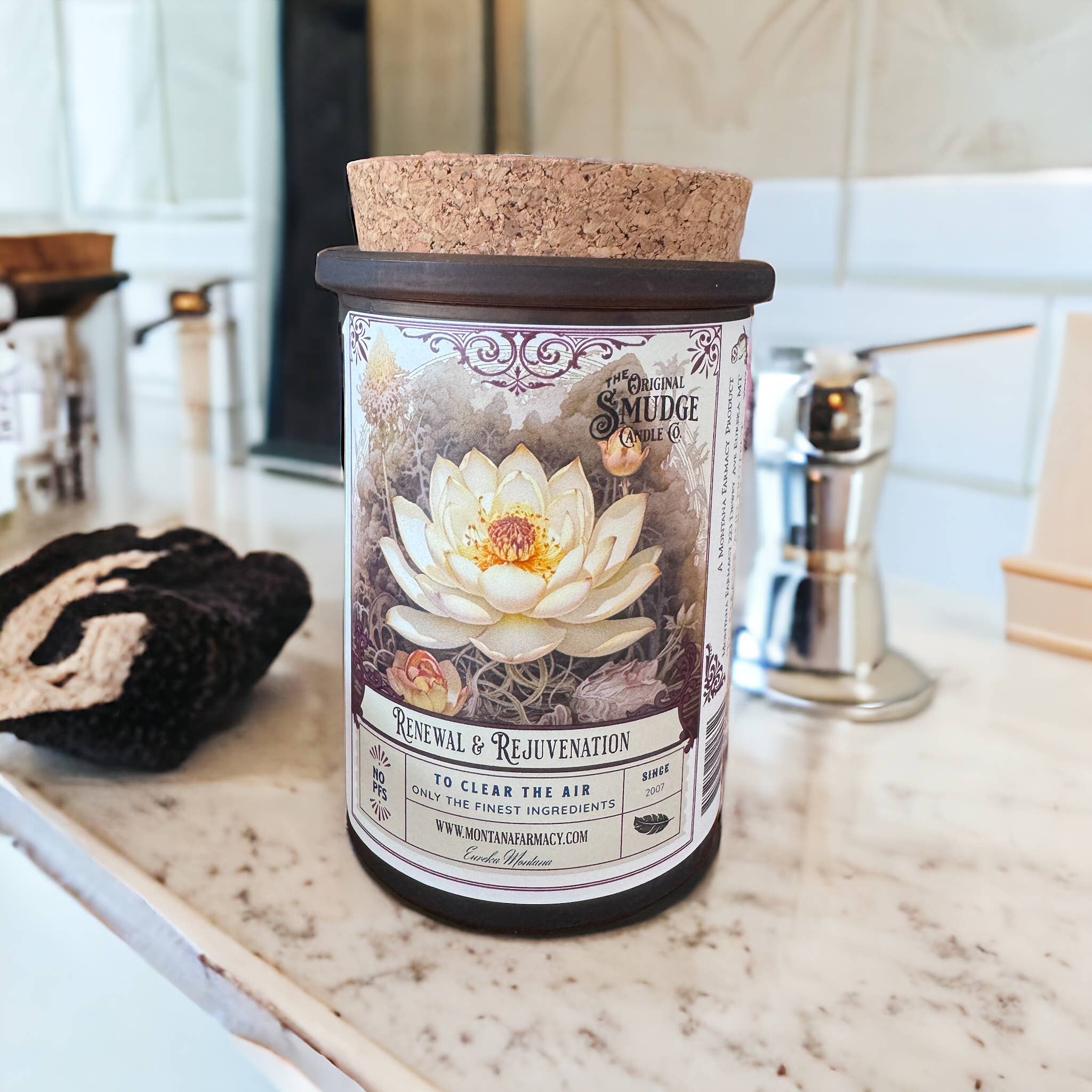 Renewal & Rejuvenation Smudge Candle Lotus of bright & light - Image 3