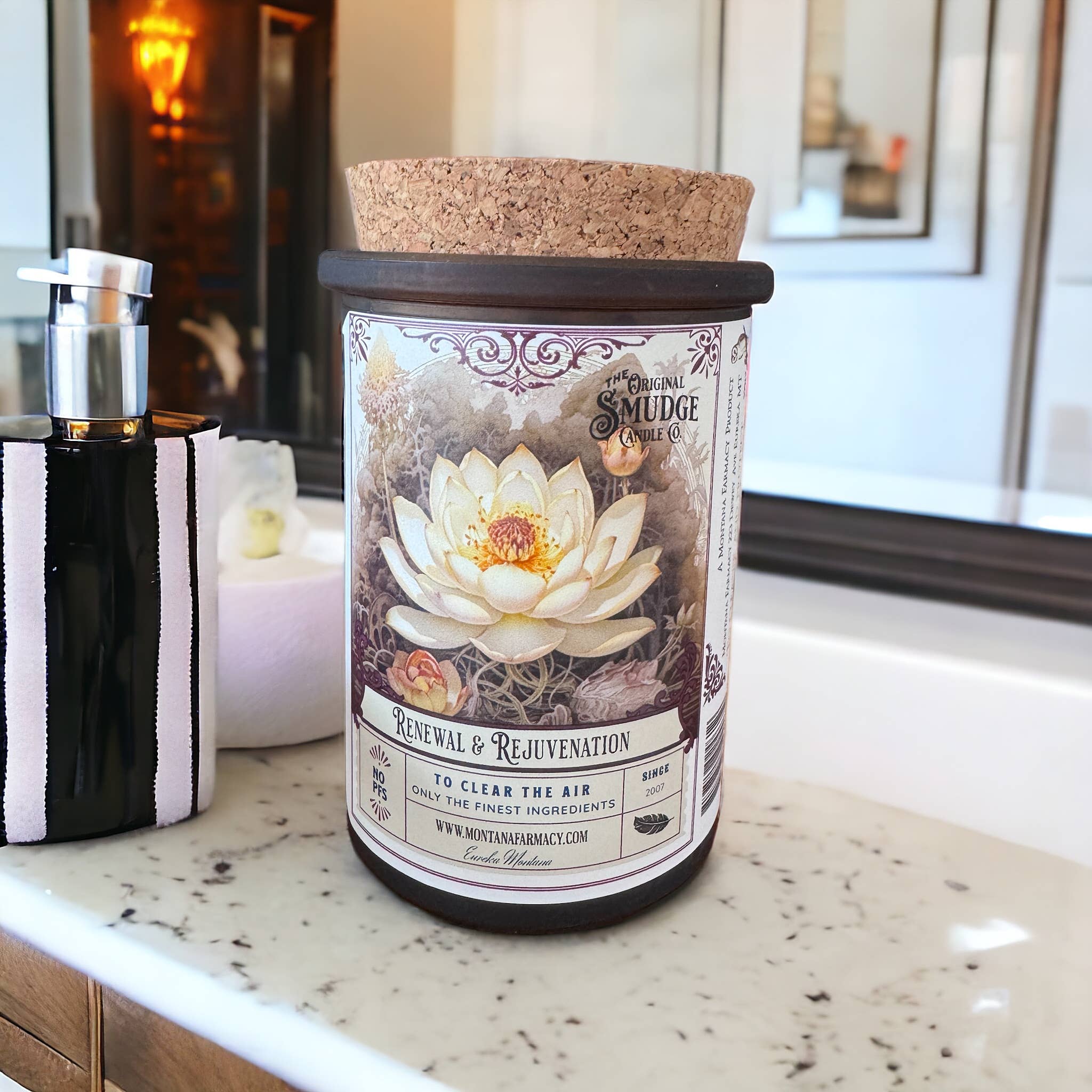 Renewal & Rejuvenation Smudge Candle Lotus of bright & light - Image 6