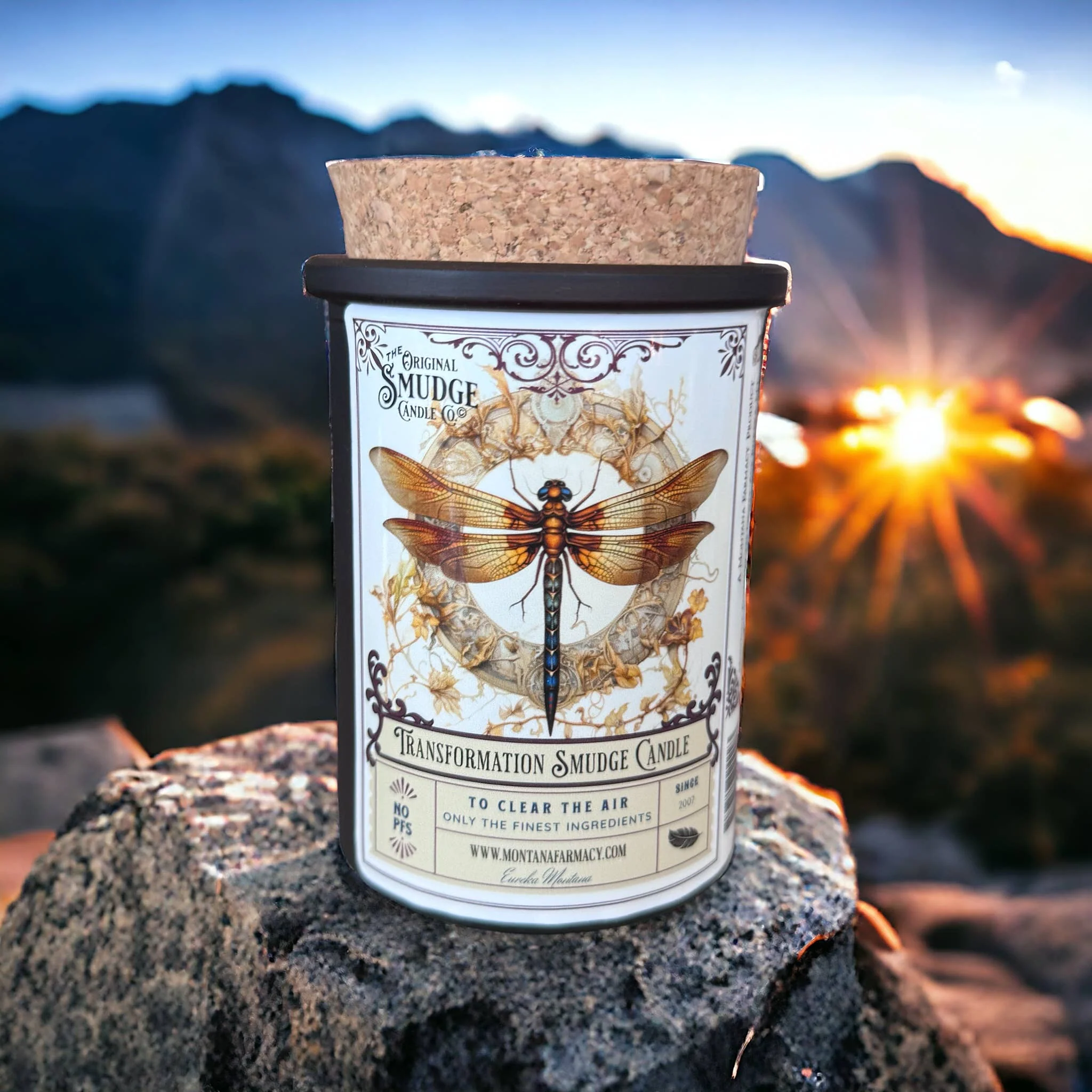 Transformation Dragonfly Orig Smudge Candle Space Clearing