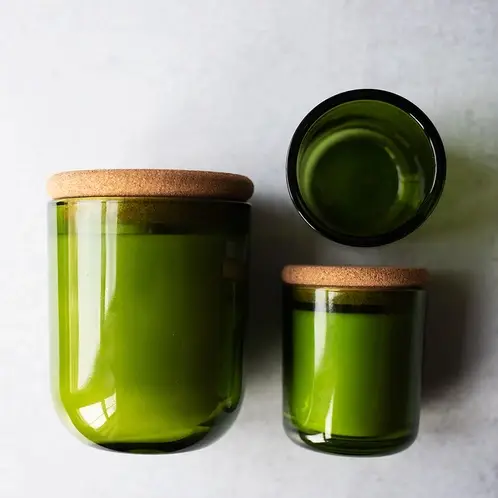 Wine Bottle Tumbler w/Cork Lid - Green - 12 Oz. - Image 3