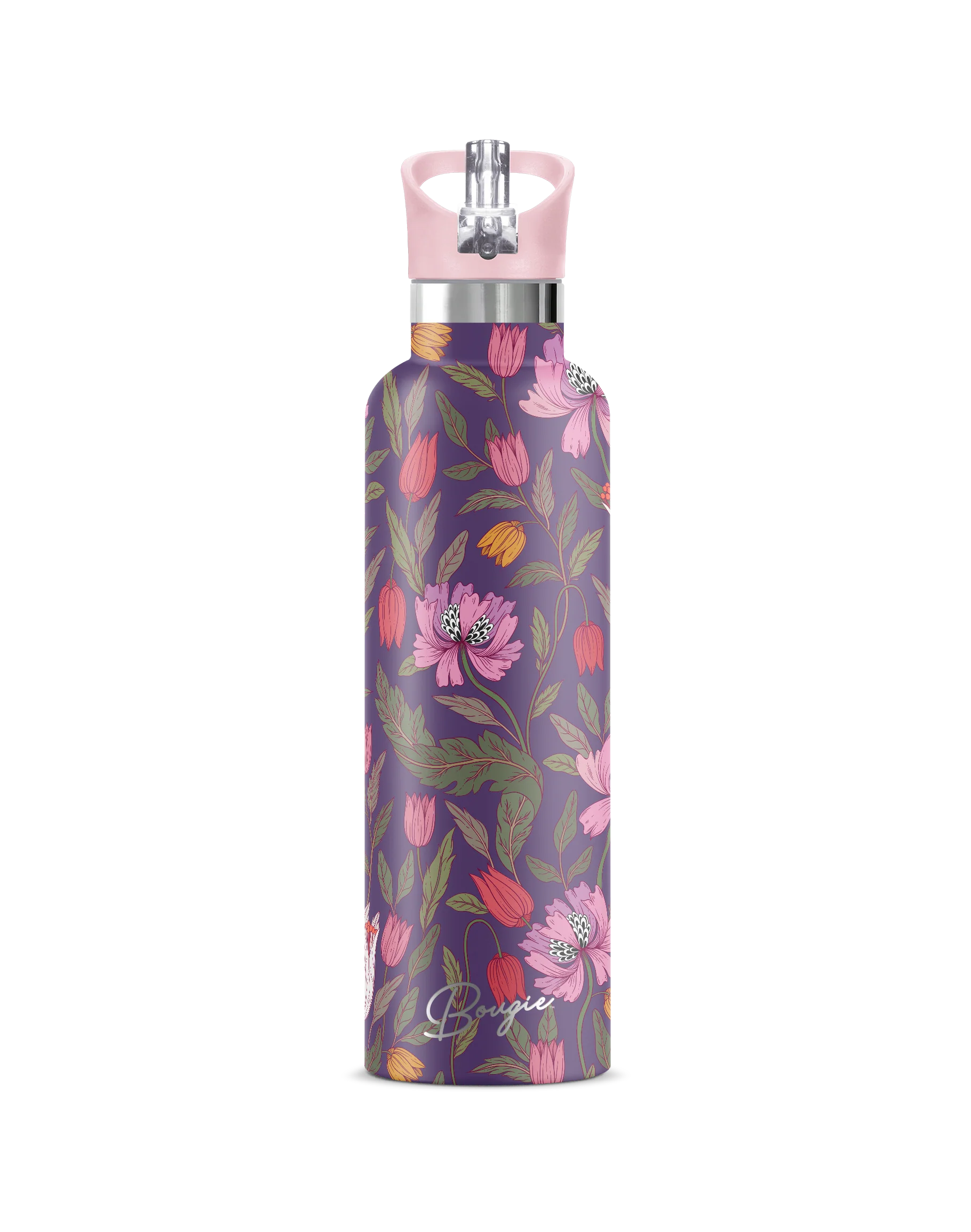 Morriset | Purple Floral Brocade 25 oz Insulated Bottle - Image 9