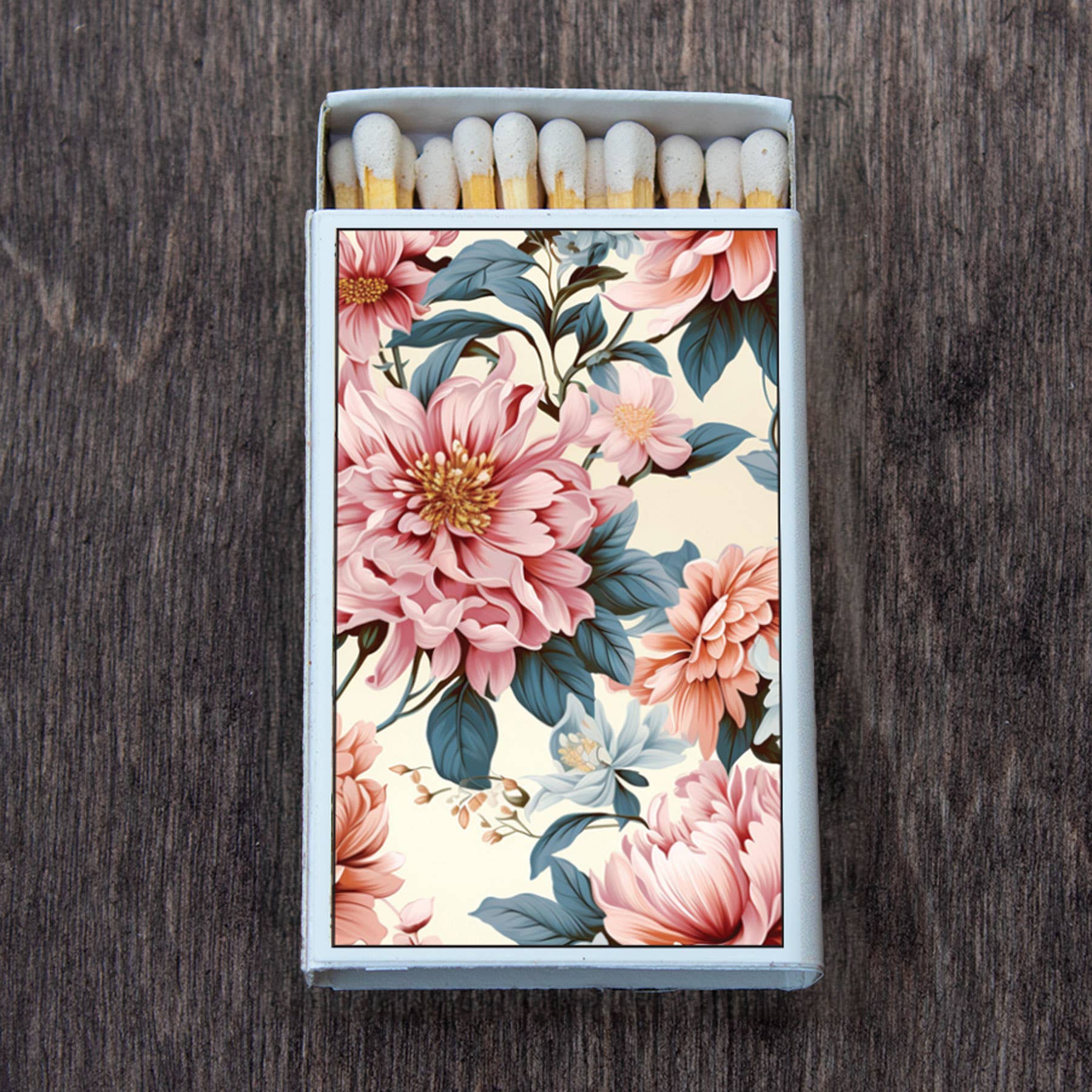 Flowers Pink Matchbox • Decorative Matches - Image 2