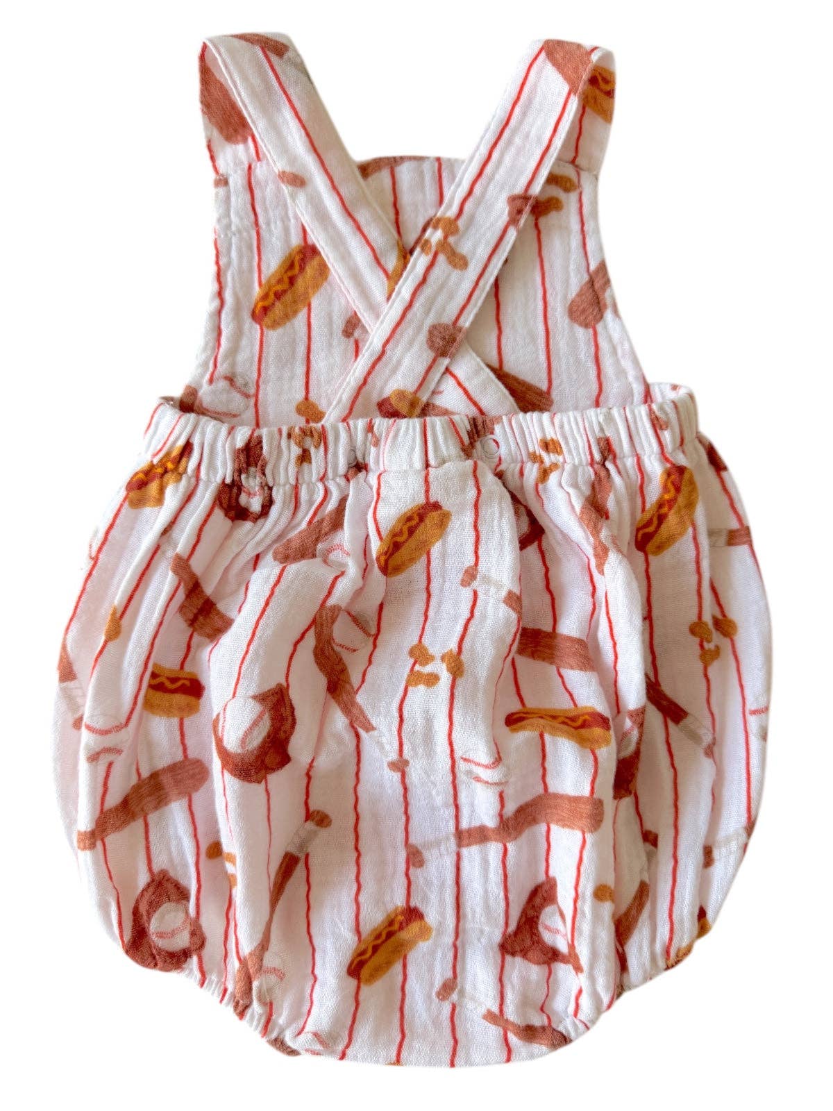 Muslin Retro Sunsuit, Baseball Game: 6 - 12 mo - Image 3