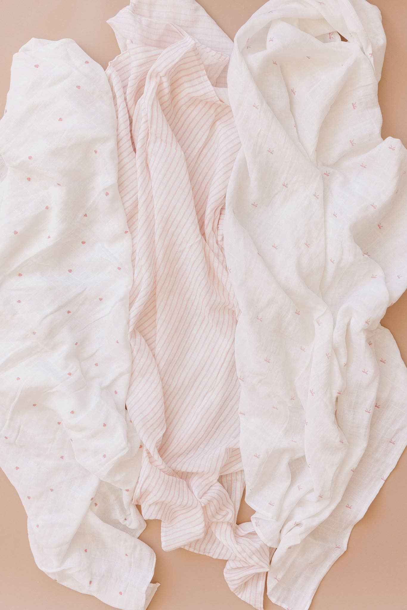 Muslin Swaddle Blanket Set Organic: Pink-Sold Separately - Image 2