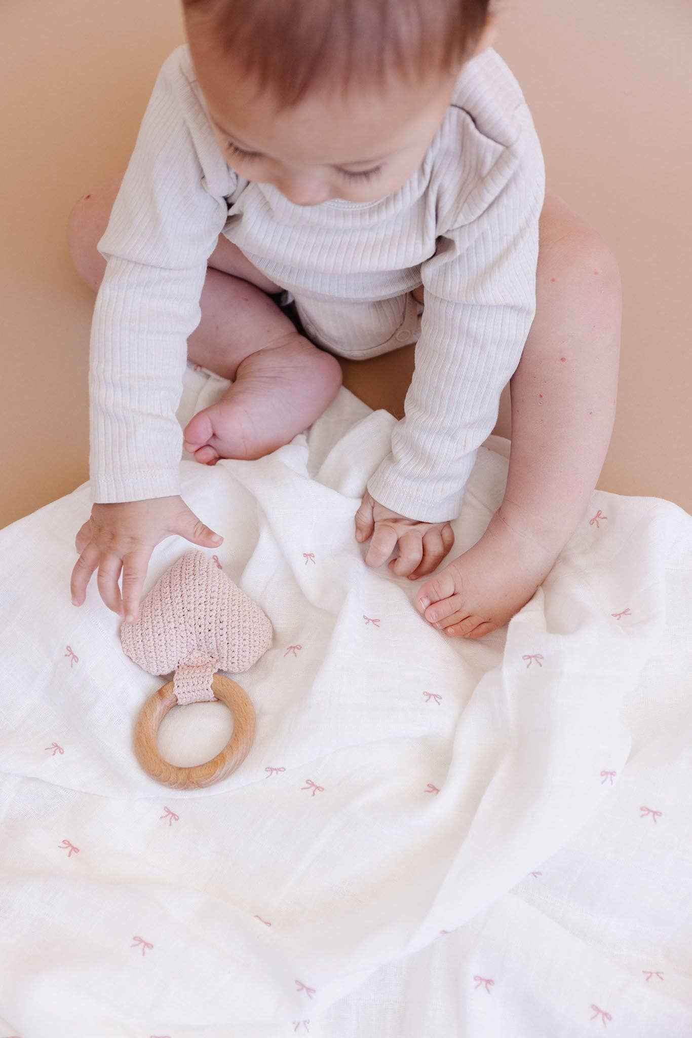 Muslin Swaddle Blanket Set Organic: Pink-Sold Separately - Image 3