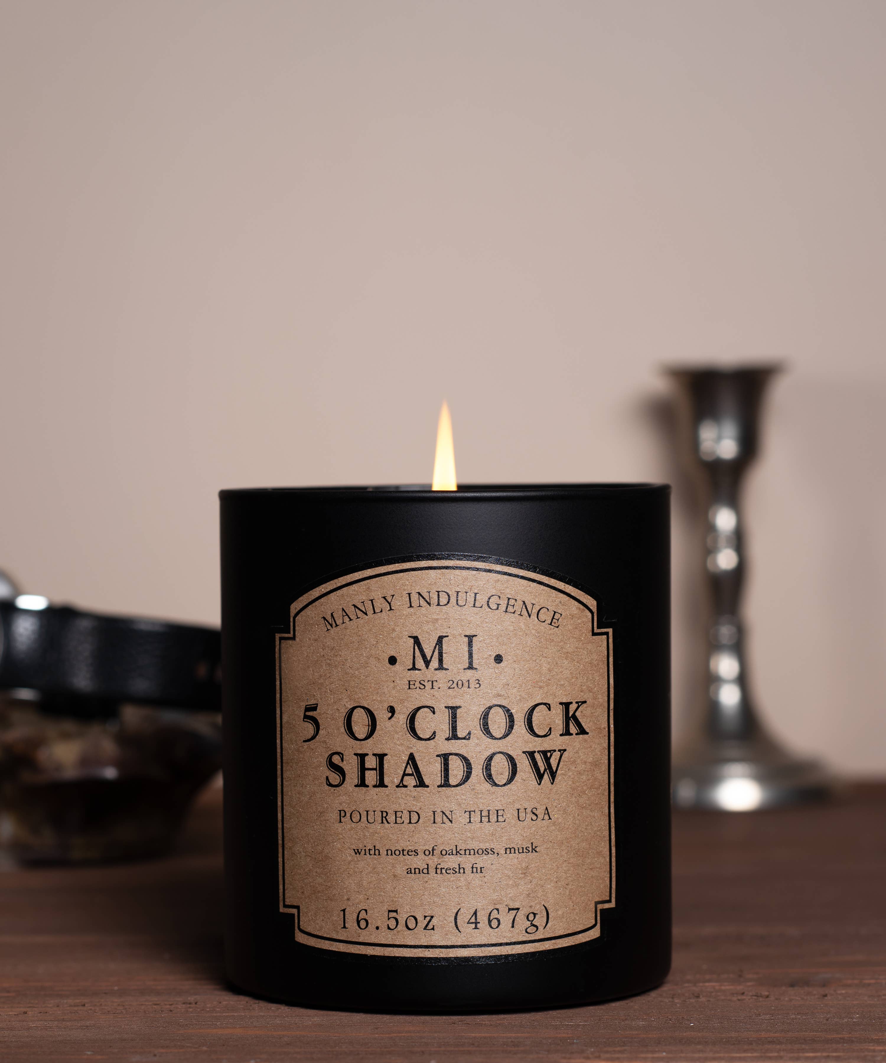 Manly Indulgence Classic 5 O'Clock Shadow, 2 Wick, 16.5 oz - Image 2
