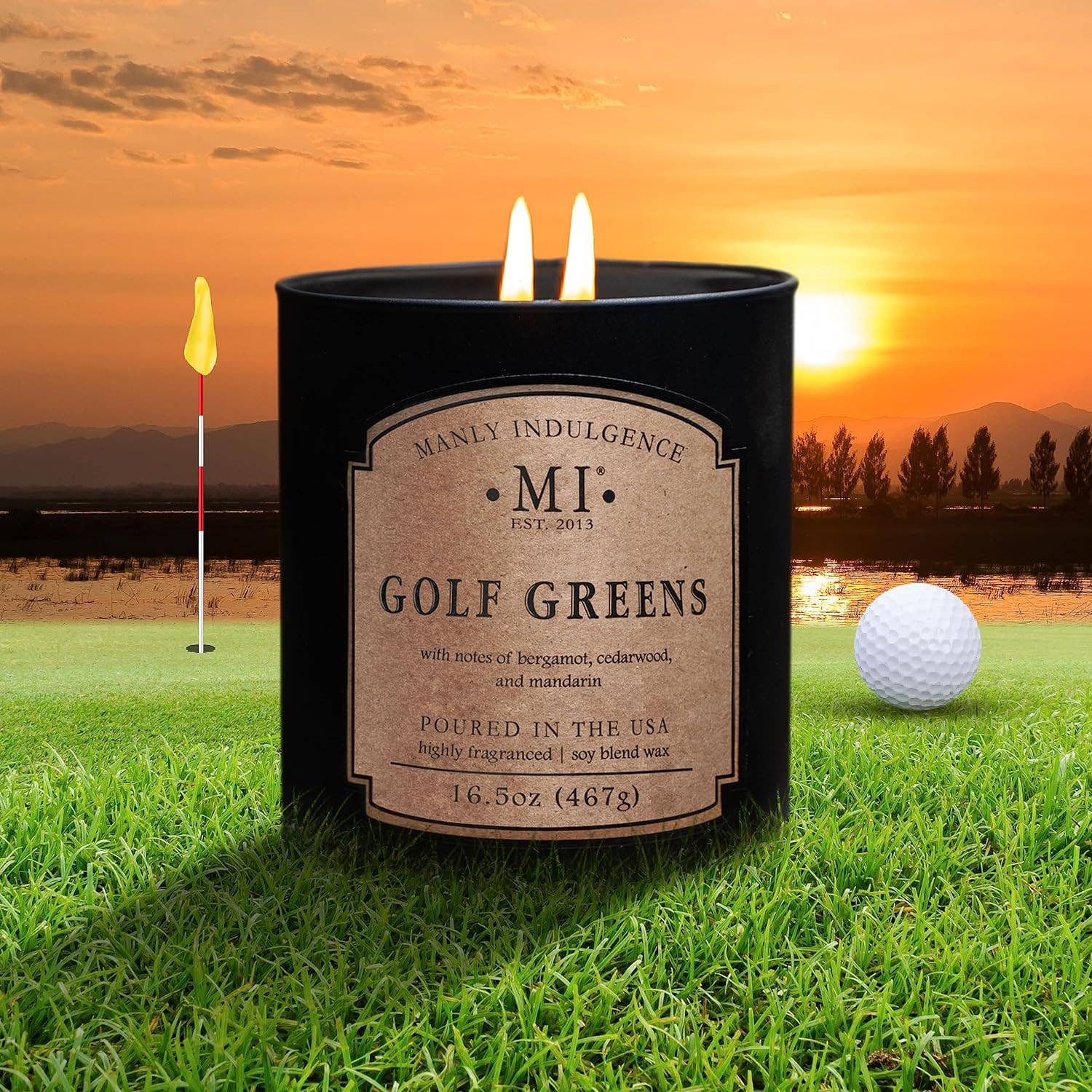 Manly Indulgence Classic+ Golf Greens, 2 Wick, 16.5 oz - Image 3