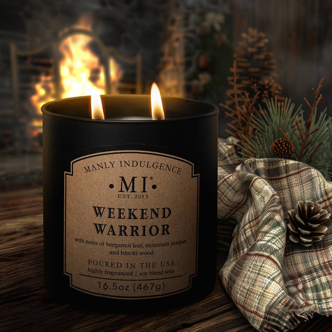 Manly Indulgence Classic+ Weekend Warrior, 2 Wick, 16.5 oz - Image 3