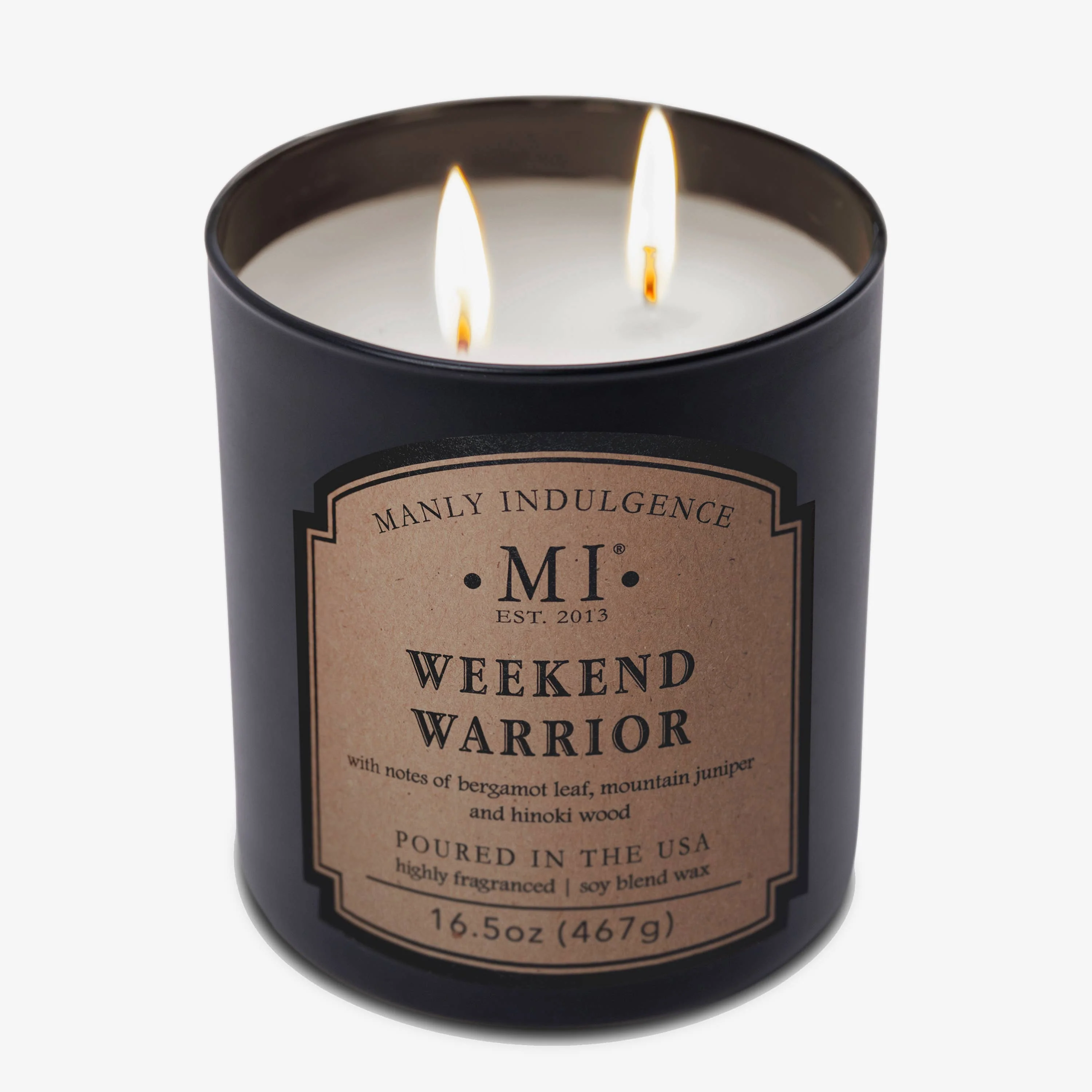 Manly Indulgence Classic+ Weekend Warrior, 2 Wick, 16.5 oz - Image 4