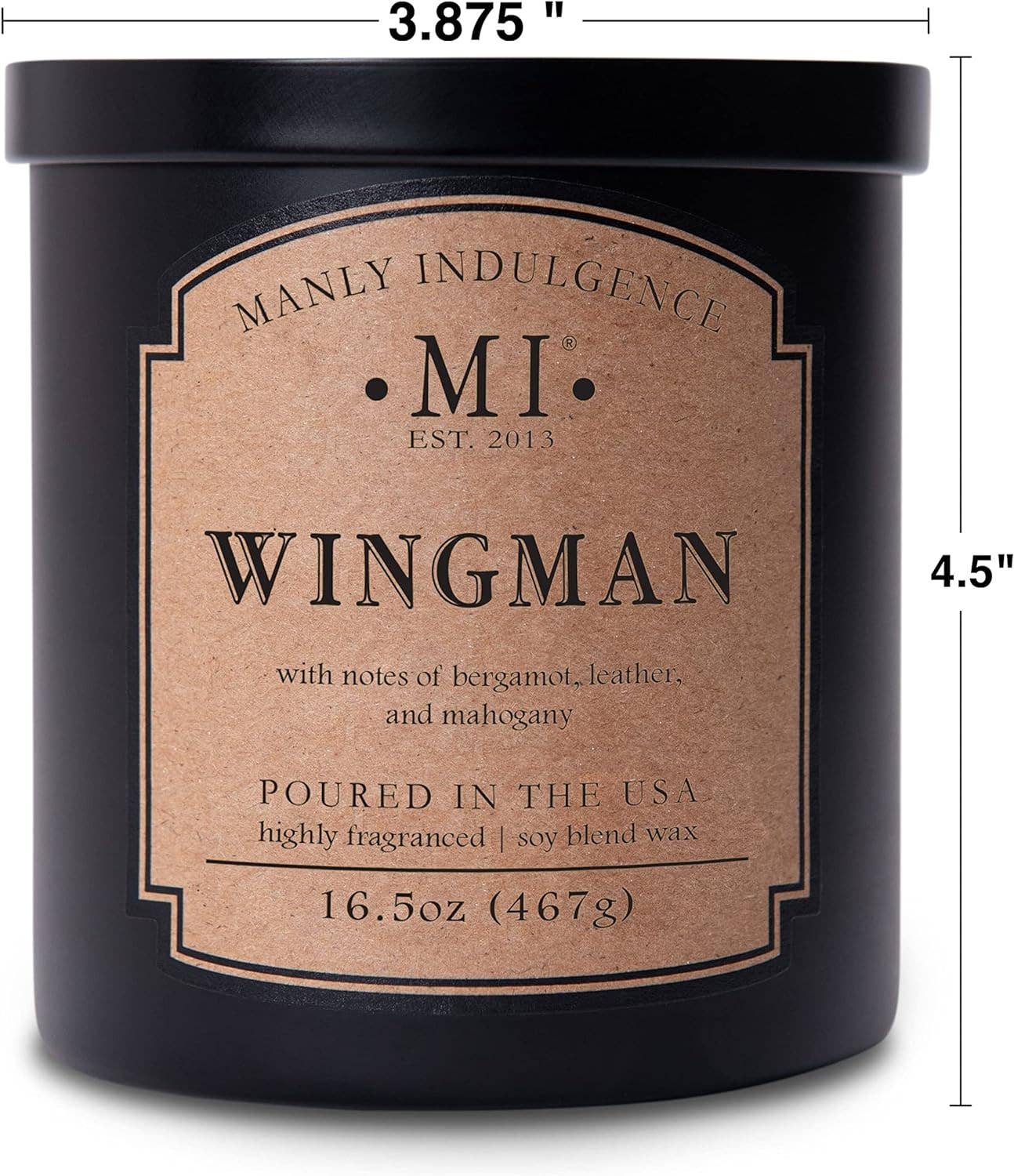 Manly Indulgence Classic+ Wingman, 2 Wick, 16.5 oz - Image 4