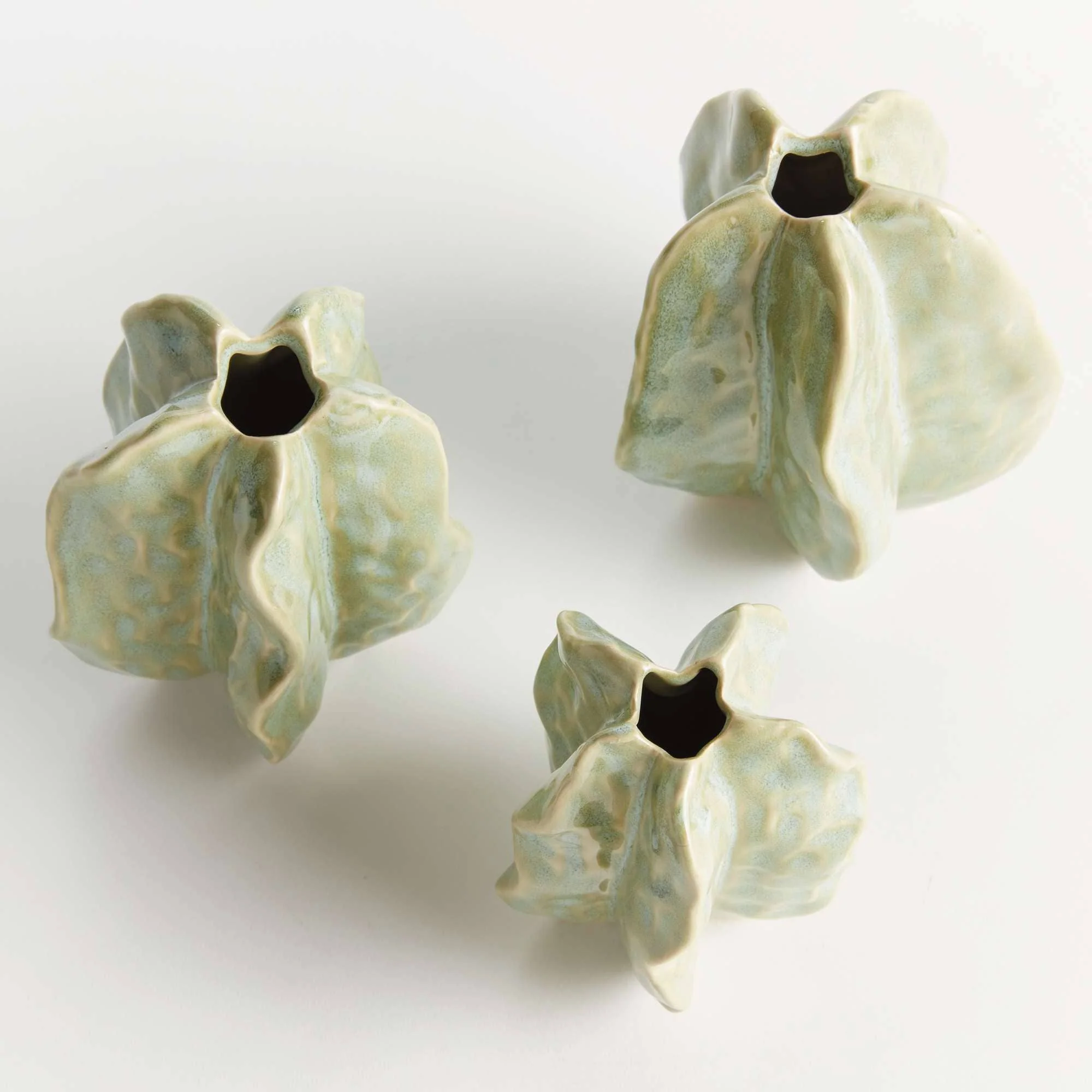 Napa Home & Garden - Bethany Bud Vases, Set of 3 - Seafoam Ceramic Decor - Image 2