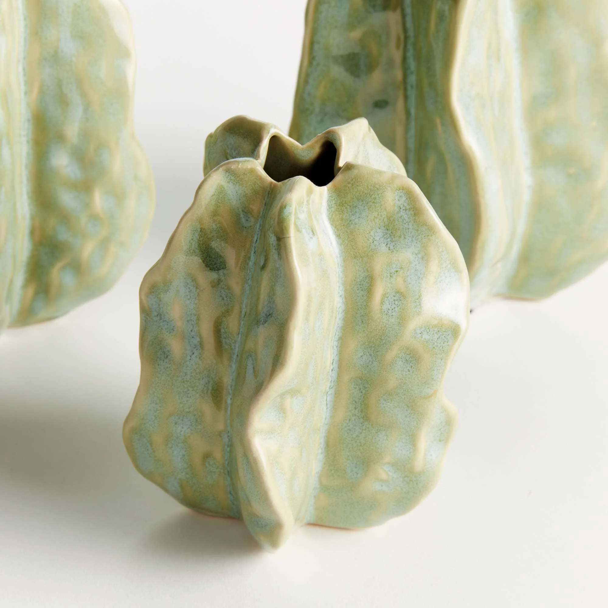 Napa Home & Garden - Bethany Bud Vases, Set of 3 - Seafoam Ceramic Decor - Image 3