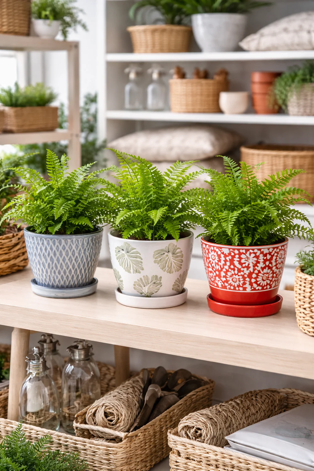Mixed Pattern Planters w/ Saucers - Image 2