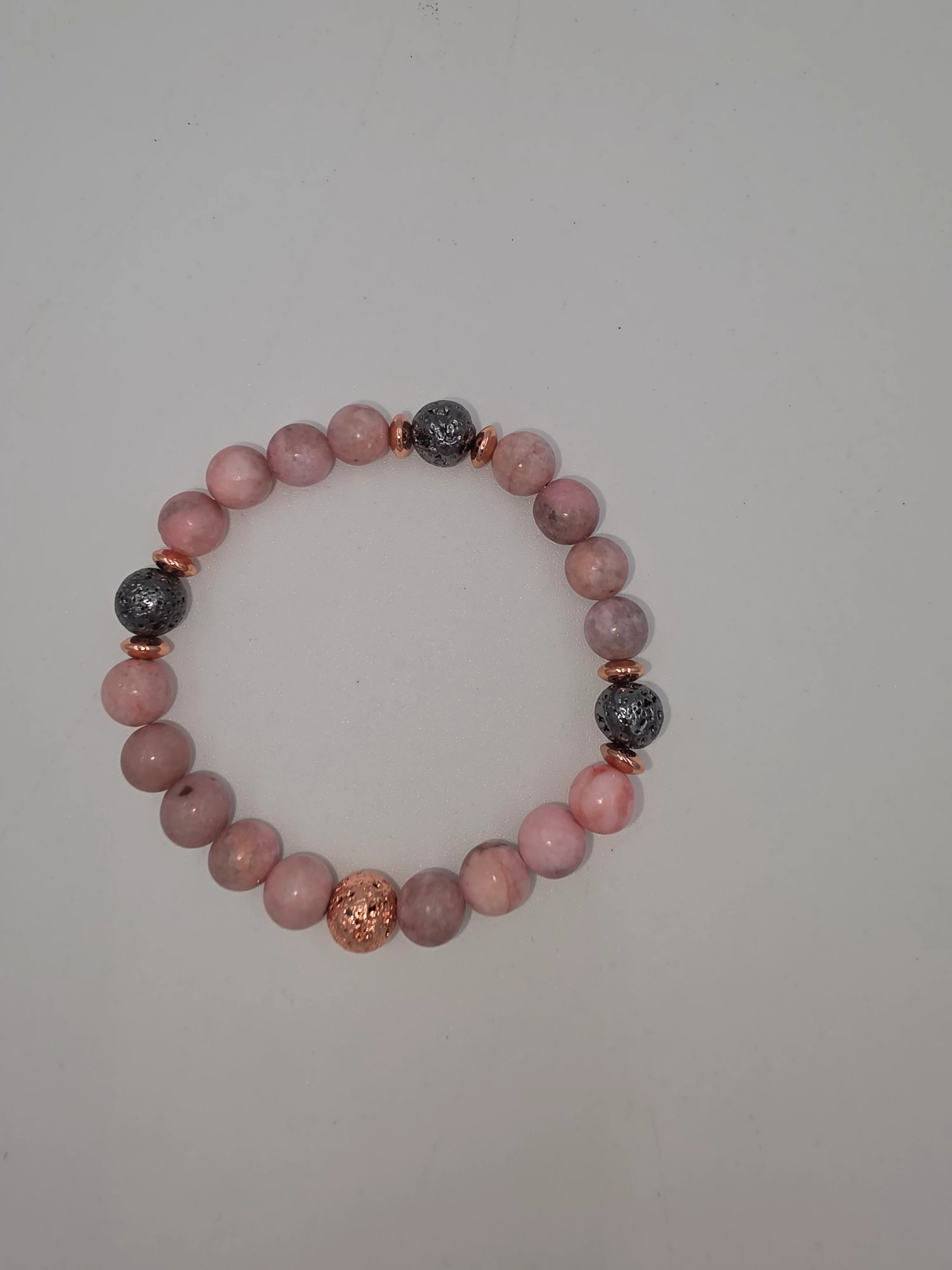 Natural Stone Bracelet - Mother's Day Gift with Card: Pink - Image 2