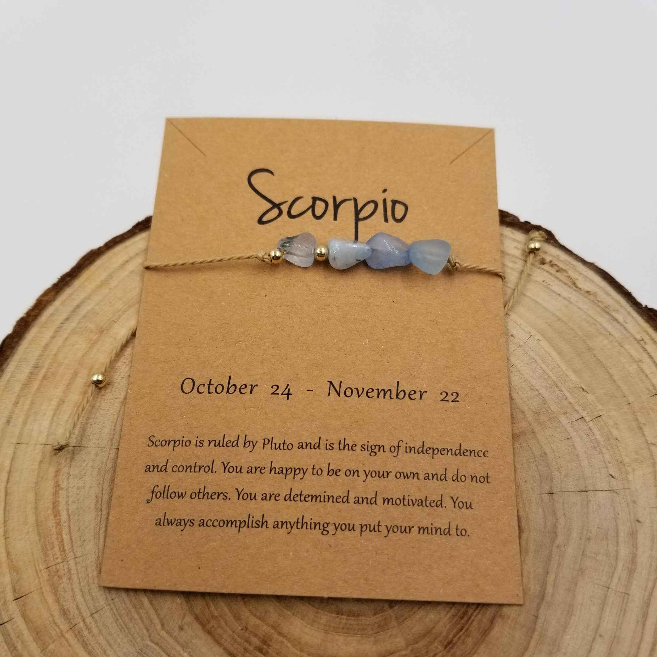 Natural Stone Handwoven Constellation Bracelet with Card - Image 12