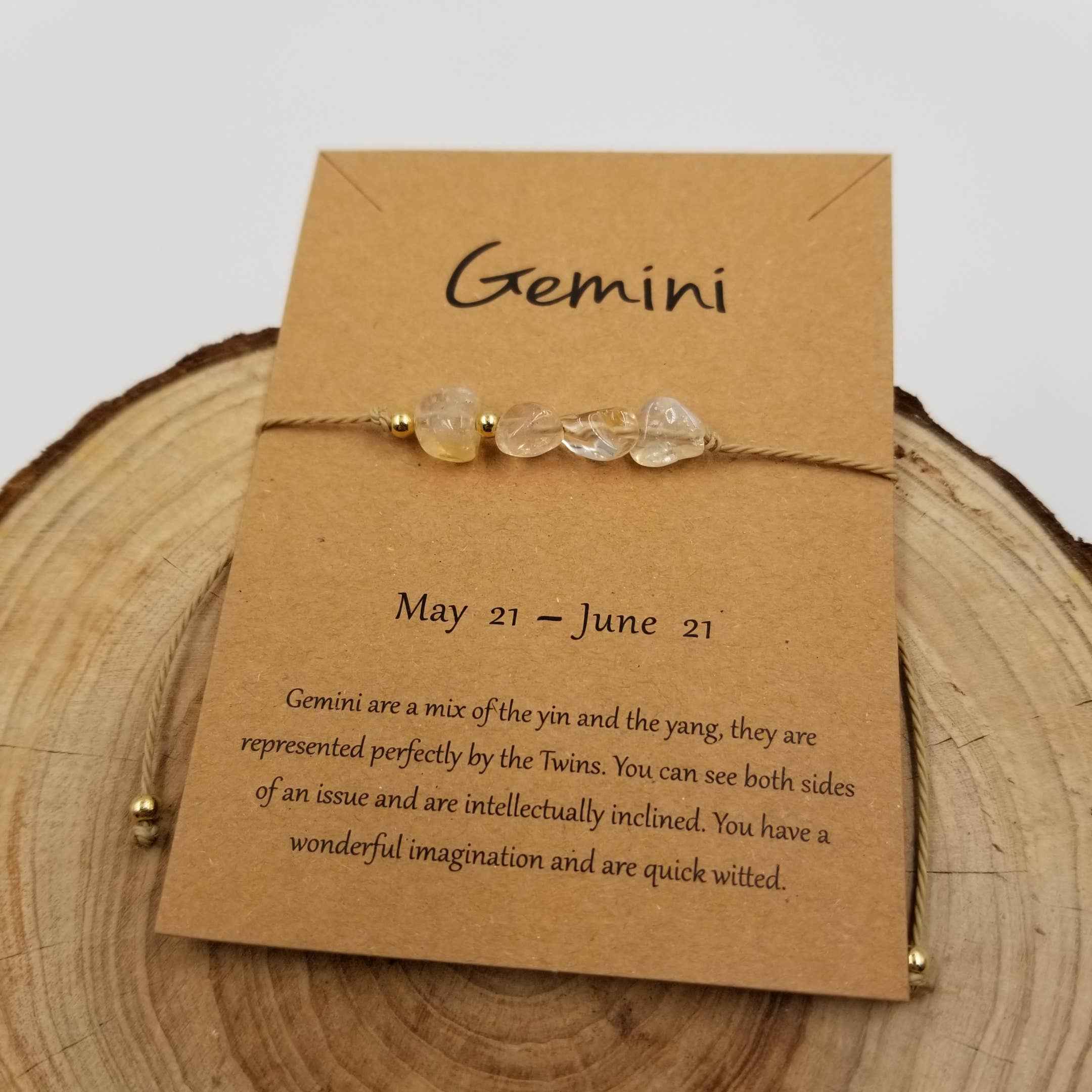 Natural Stone Handwoven Constellation Bracelet with Card - Image 9