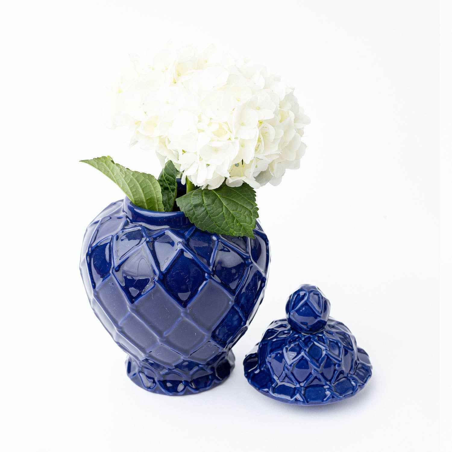 Navy Textured Ginger Jar - Small - Image 2
