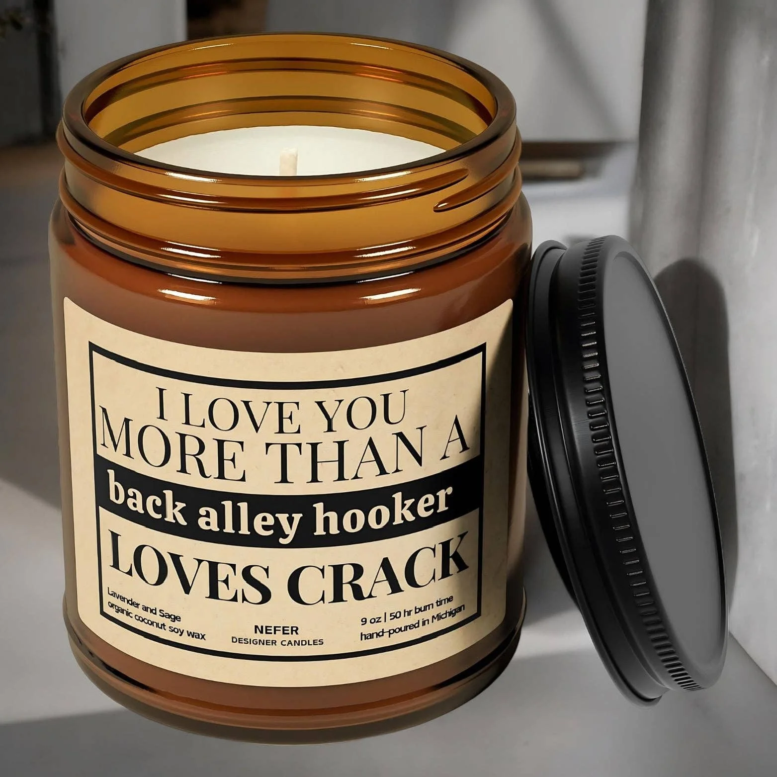 I Love You More than a Back Alley Hooker | Laughing Light Candle Collection - Image 2