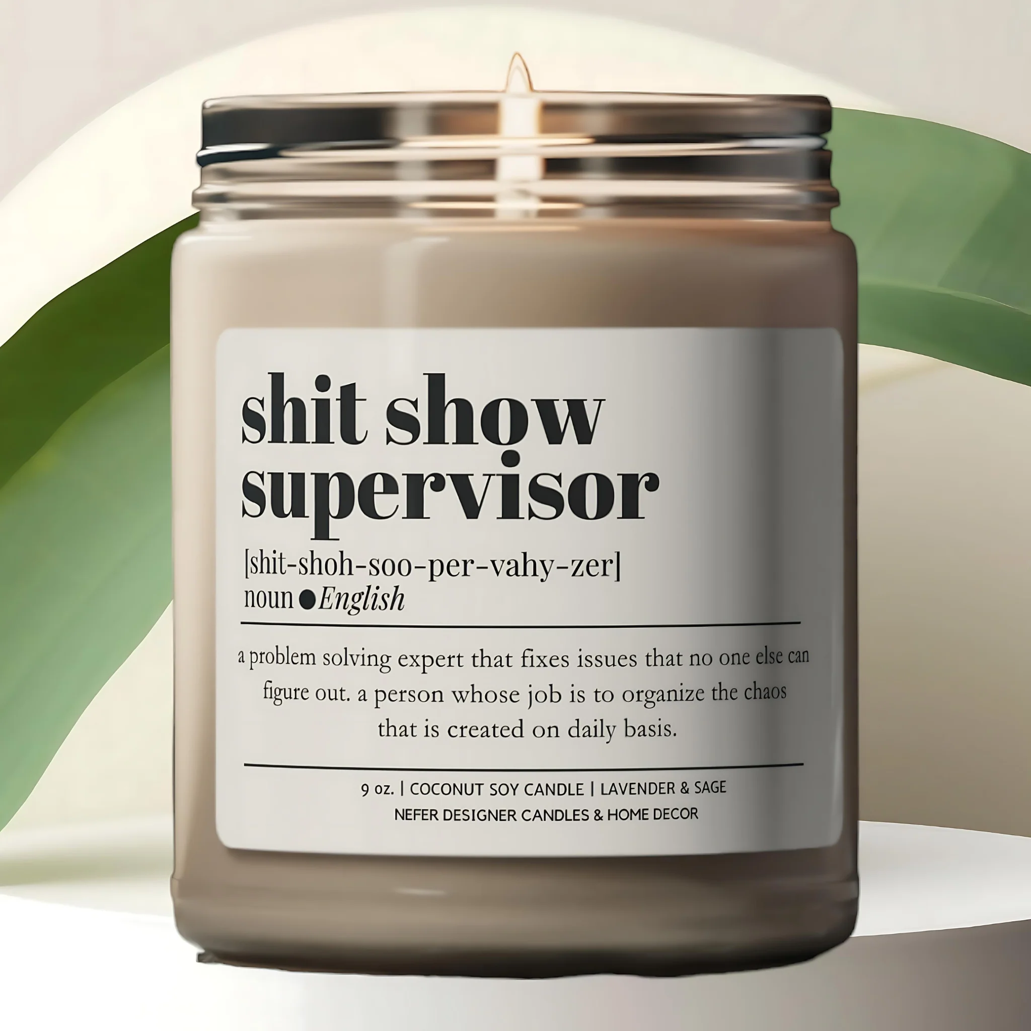 Shit Show Supervisor Funny Coworker Candle - Image 3