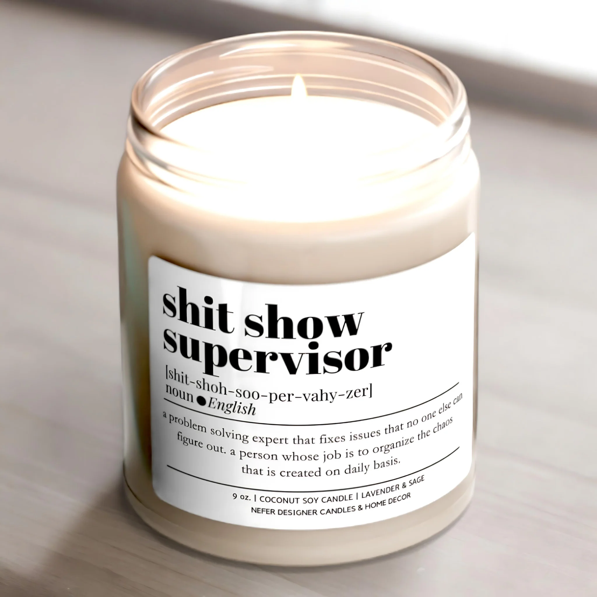 Shit Show Supervisor Funny Coworker Candle - Image 4