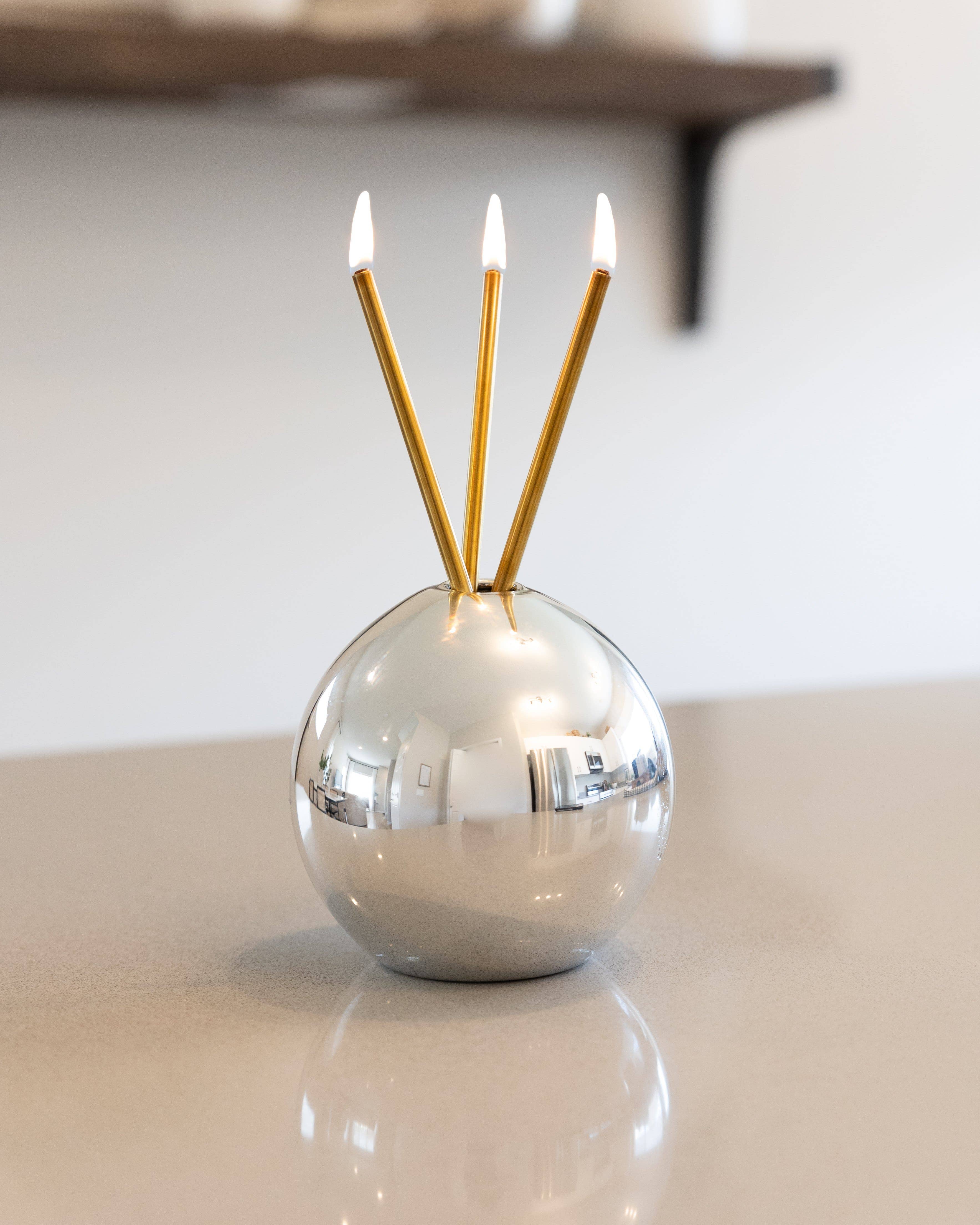 Neva Silver Metallic Vase for Everlasting Candles - Image 17