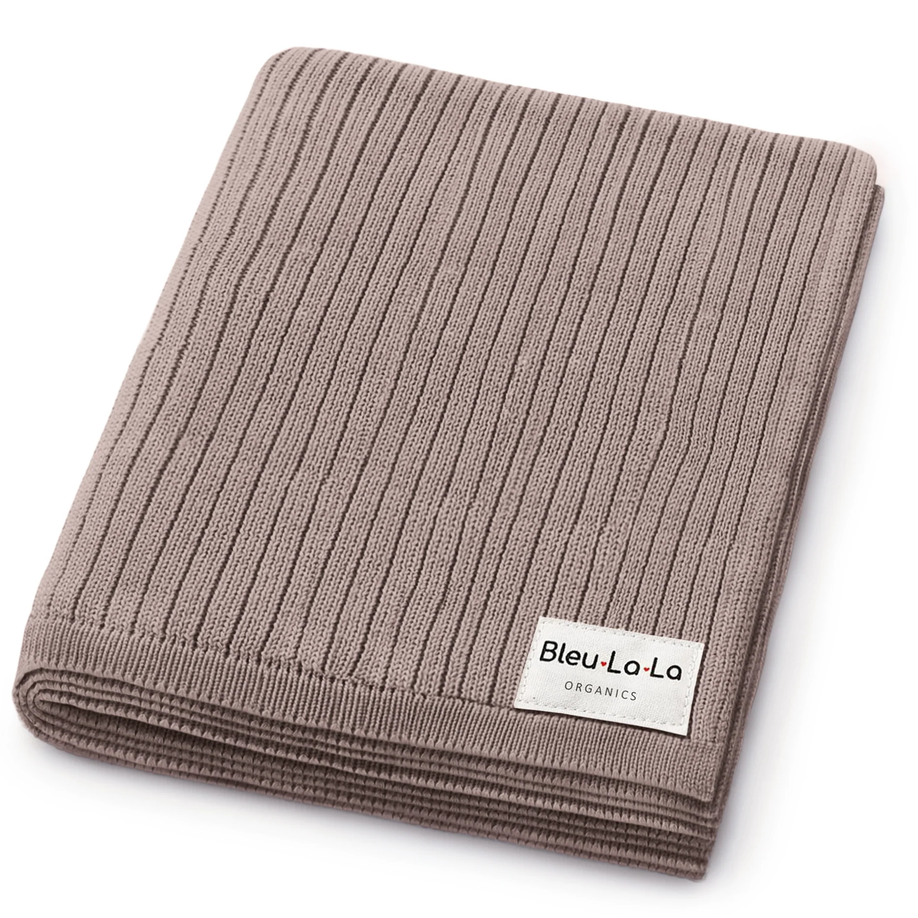 Ribbed Baby Swaddle Blanket: Mocha