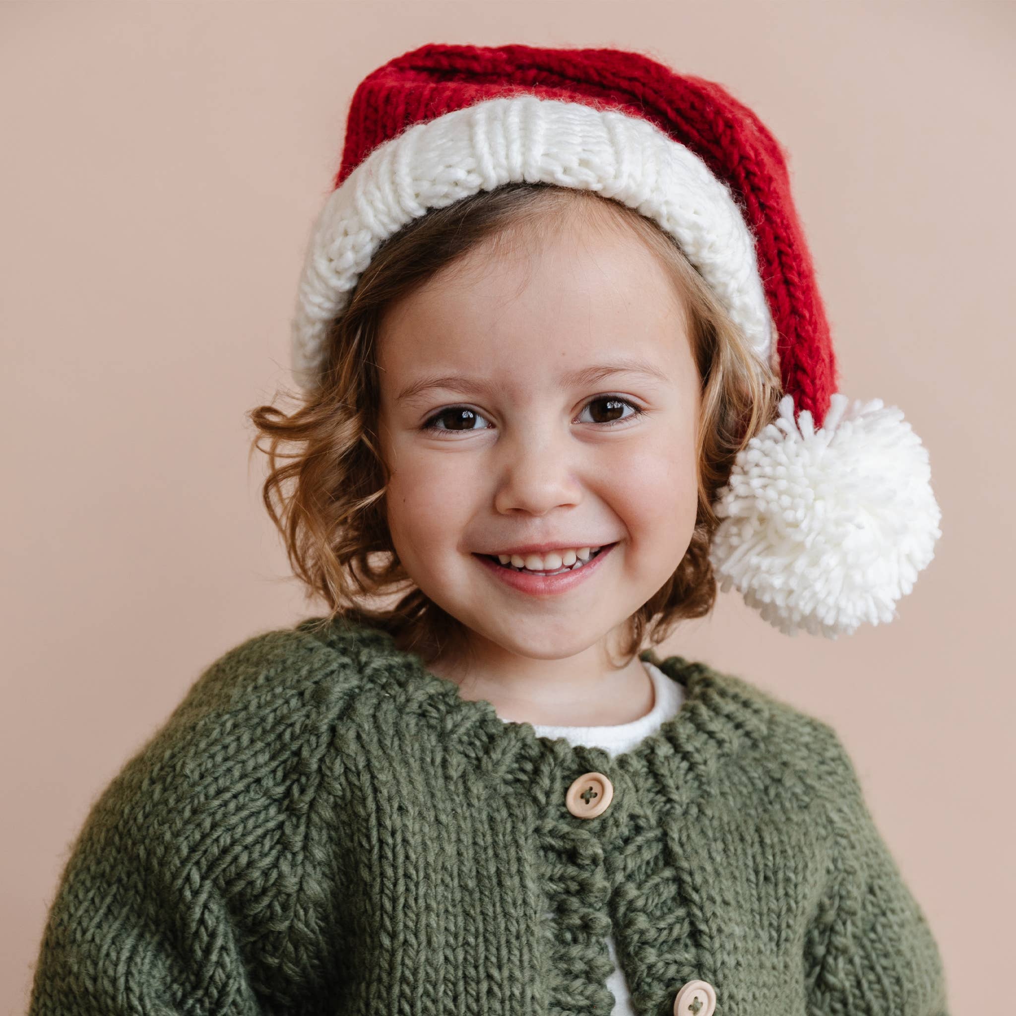 Nicholas Santa Hat | Hand Knit Kids & Baby Christmas Holiday - Image 3