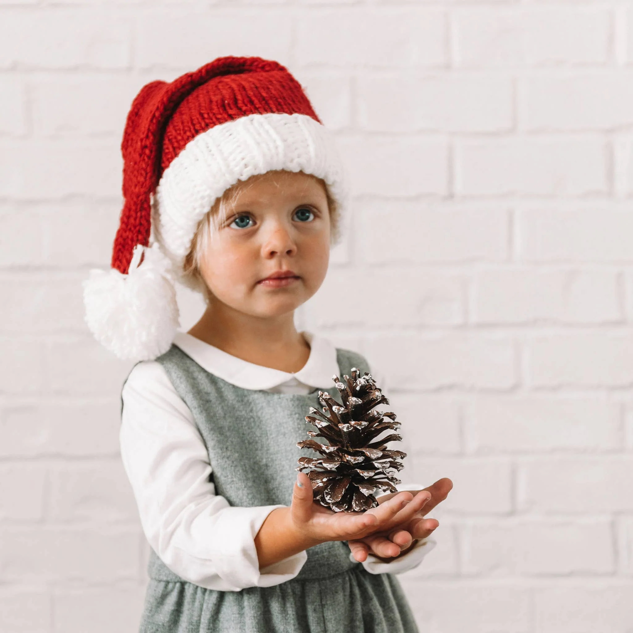 Nicholas Santa Hat | Hand Knit Kids & Baby Christmas Holiday - Image 5