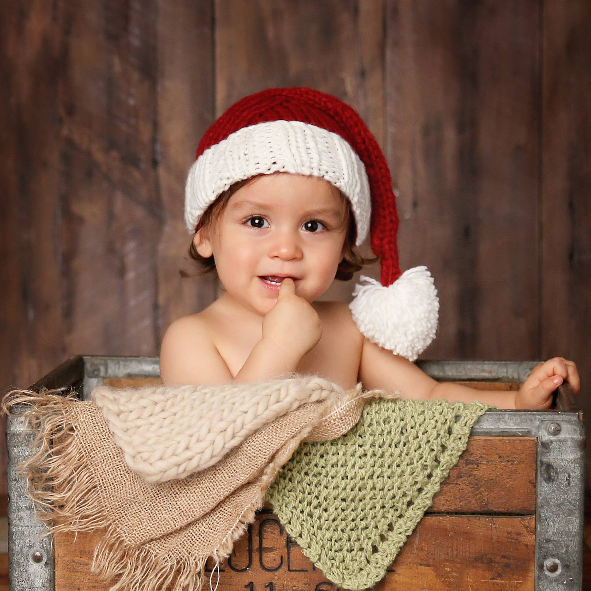 Nicholas Santa Hat | Hand Knit Kids & Baby Christmas Holiday - Image 8