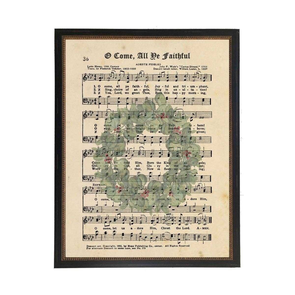 O Come, All Ye Faithful On Wreath - Image 2