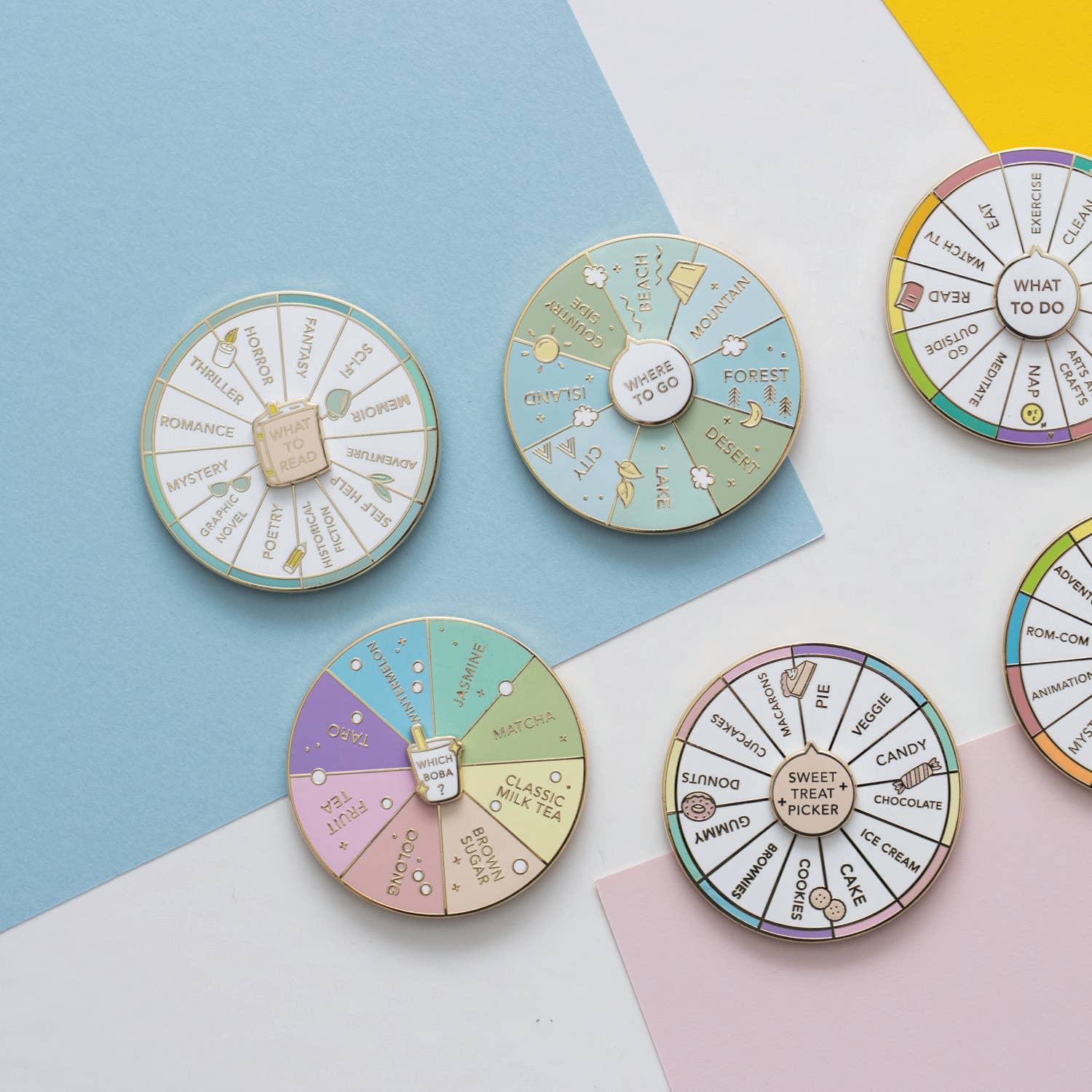 What To Read Spinning Enamel Pin, Interactive Pin - Image 3