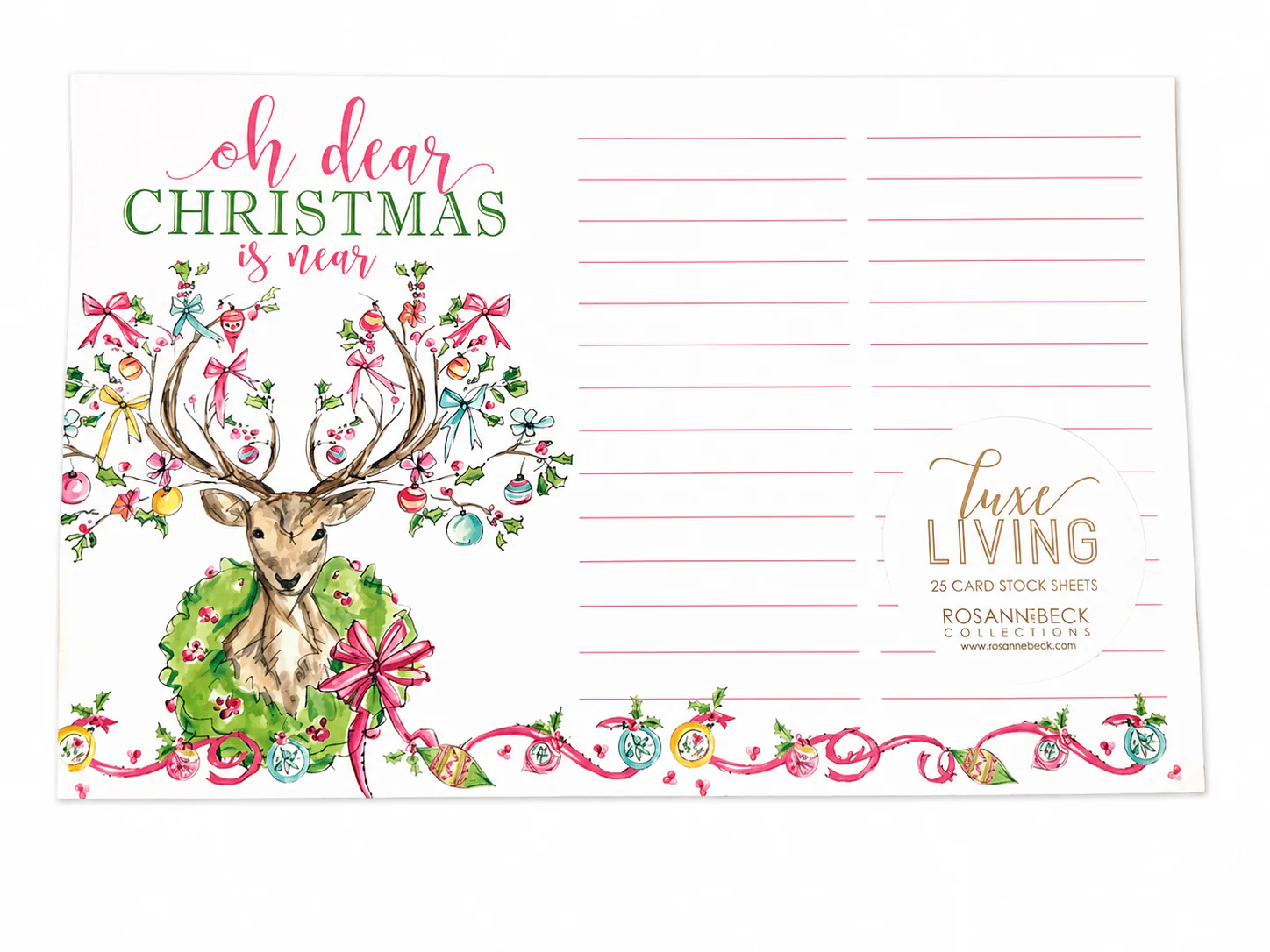 Oh Dear Christmas is Near Large Notepad