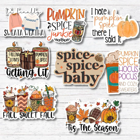 Oily Graphic Creations - Spice Baby -Fall Sticker/Magnet - Image 4
