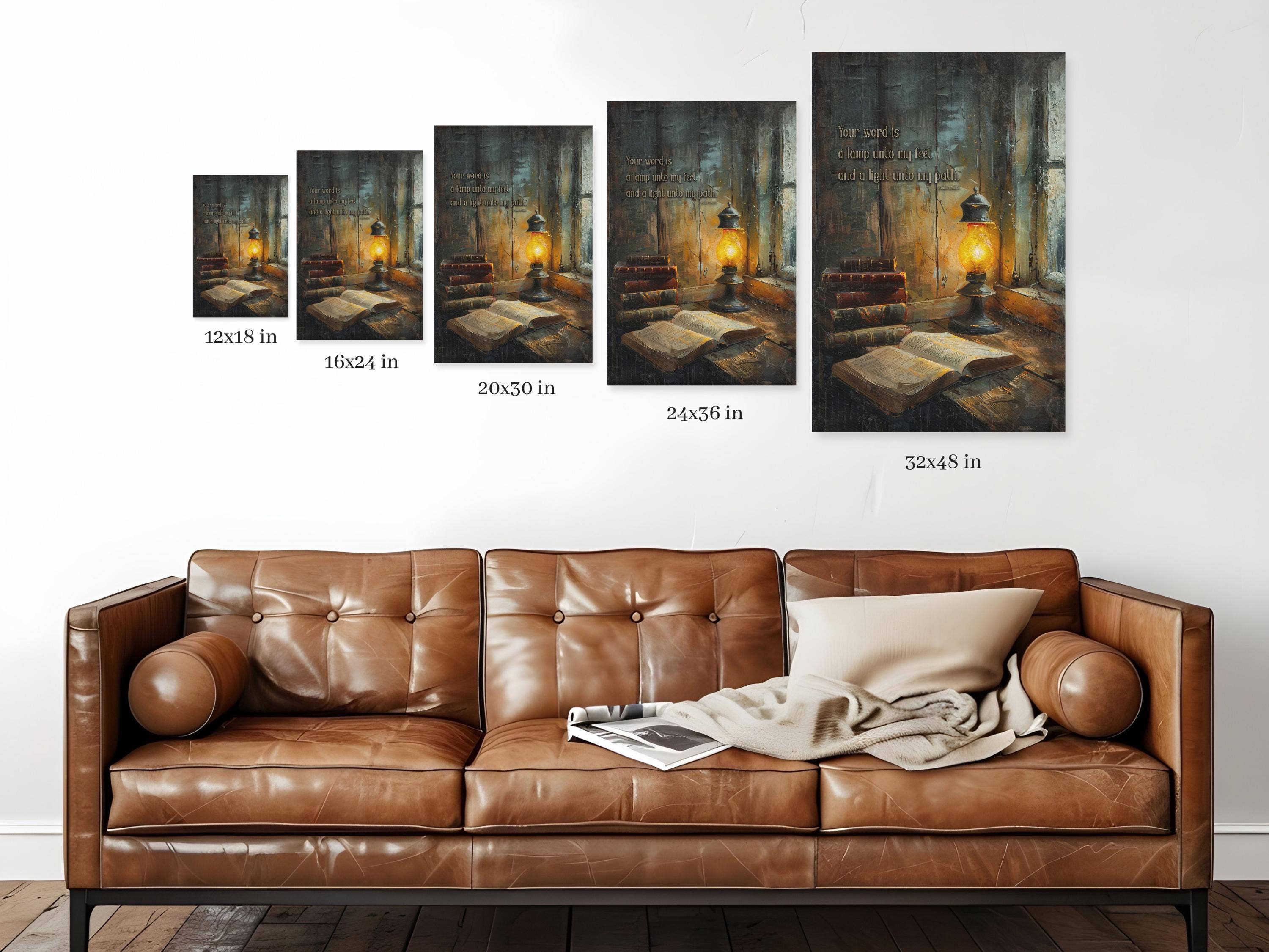 Christian Scripture Canvas Sign Psalm 119 Bible Verse Art - Image 3