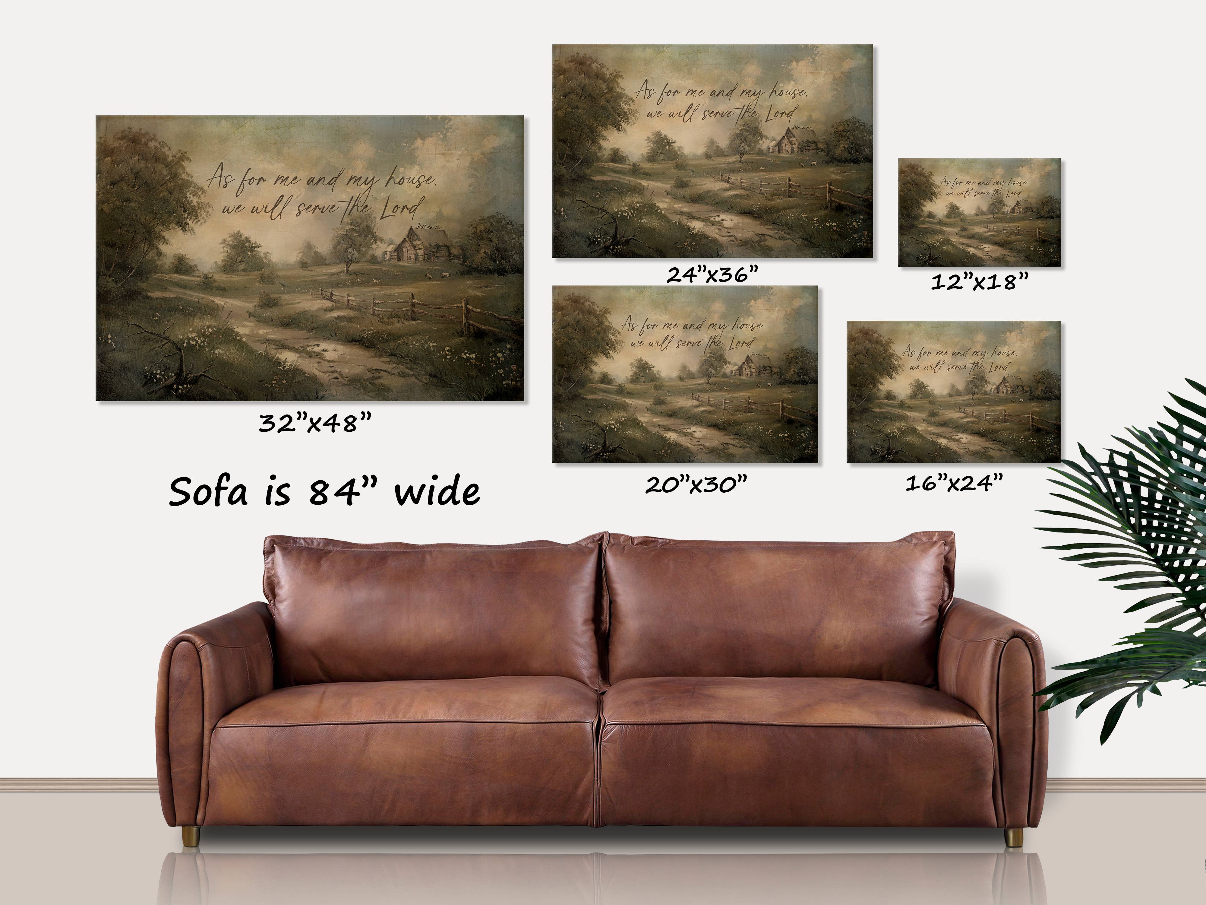 Joshua 24:15 Vintage Scripture Canvas Art - Image 2