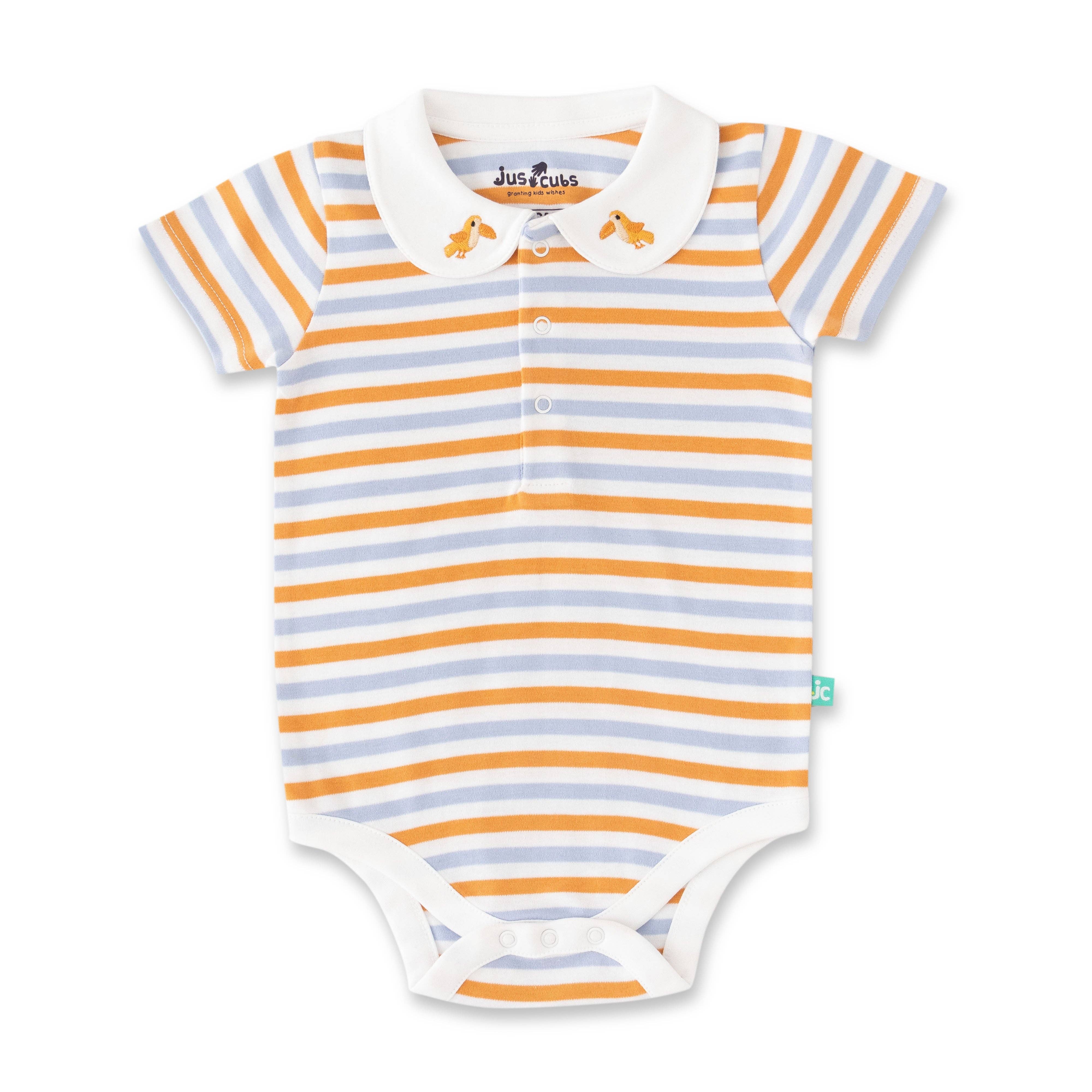Organic Safari Baby Outfit Set – 3-Piece (Bodysuits & Shorts): 9-12 months - Image 2